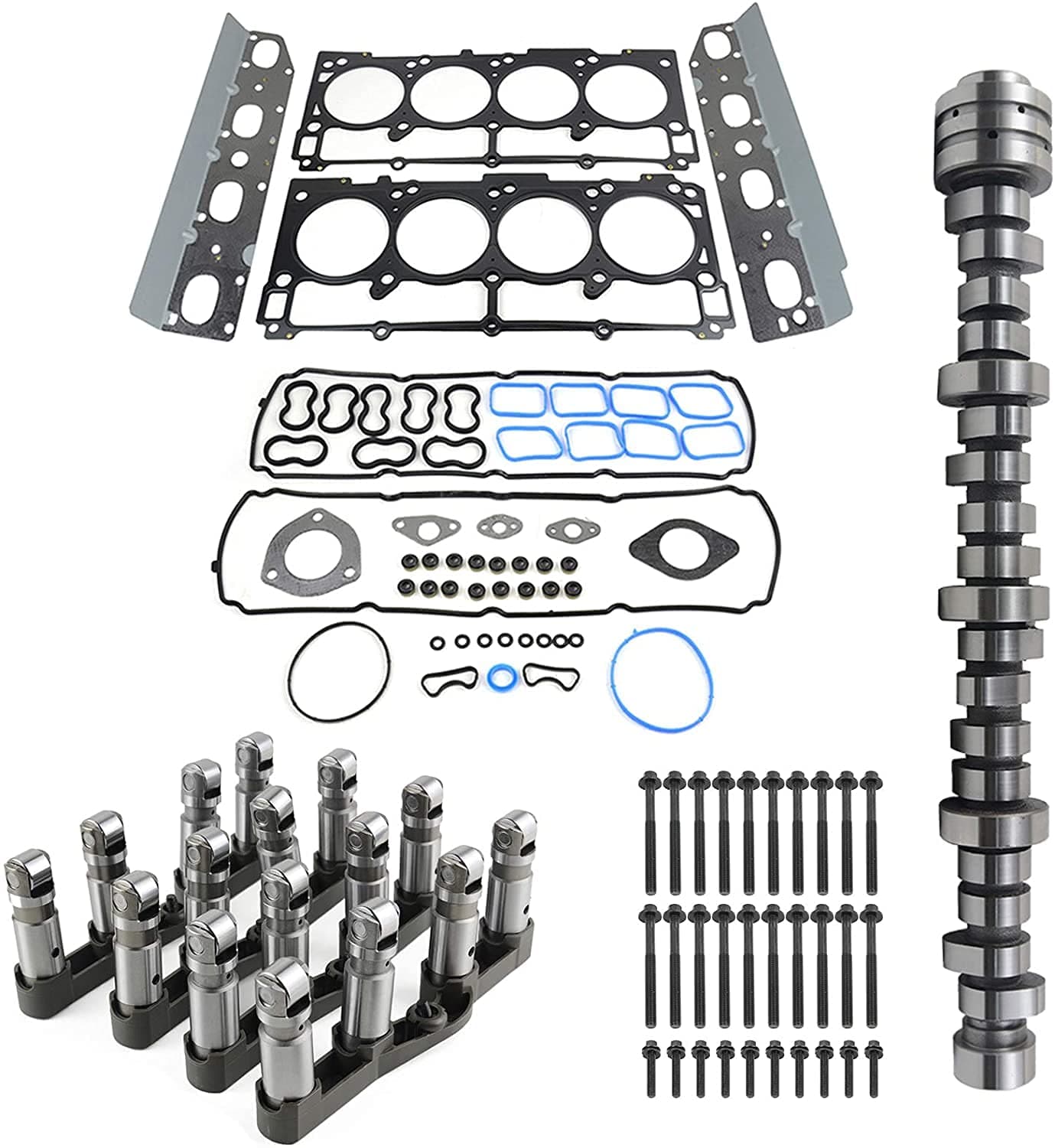 5.7L V8 HEMI MDS Lifters Camshaft Kit Replacement for 2009-2019 Chrysler 300 Jeep Grand Cherokee Dodge Charger Challenger 53022372AA 53021726AD 53021726AE