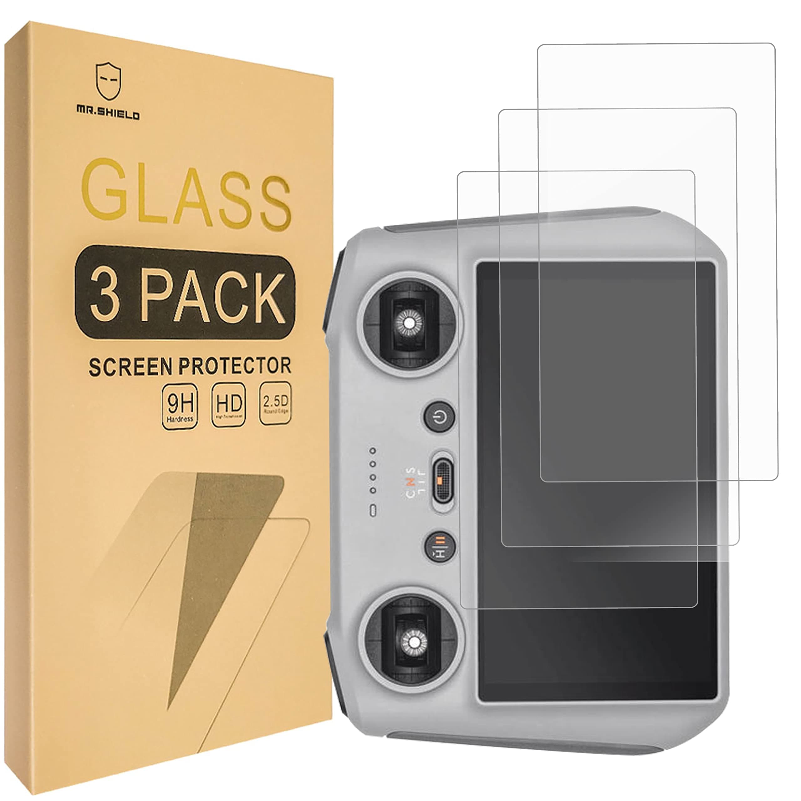 Mr.Shield Screen Protector for DJI Mini 3/3 Pro/4 Pro & DJI RC/RC 2 [Tempered Glass] [3-Pack] [Japan Glass with 9H Hardness]