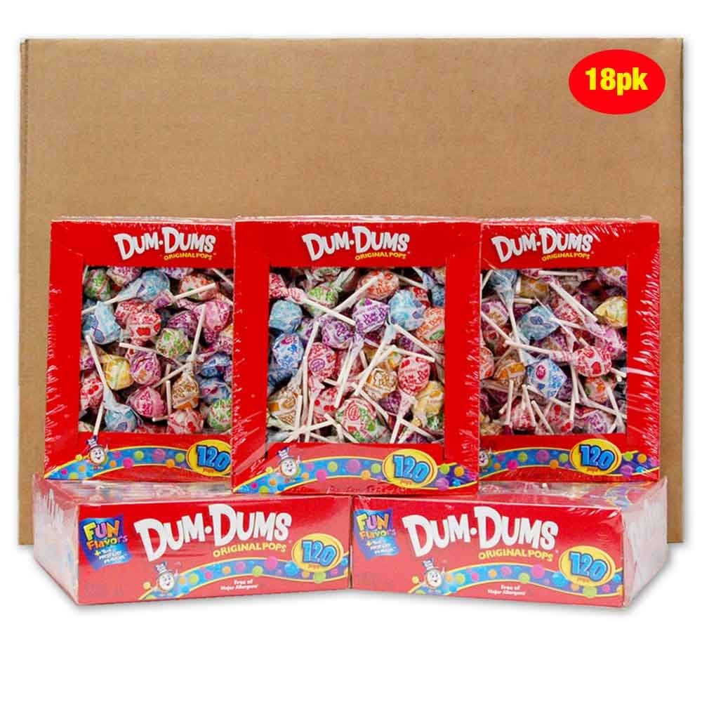 Candy Co 66 Dum-Dum-Pops, Assorted Flavors, Individually Wrapped, 120 Count Box