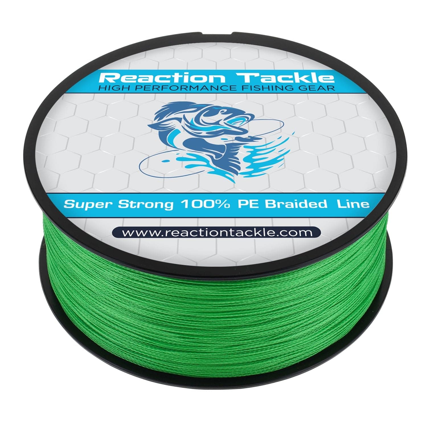 Reaction Tackle Braided Fishing Line - Pro Grade Power Performance for Saltwater or Freshwater Fish - Colored Fishing Line Braid for Extra Visibility