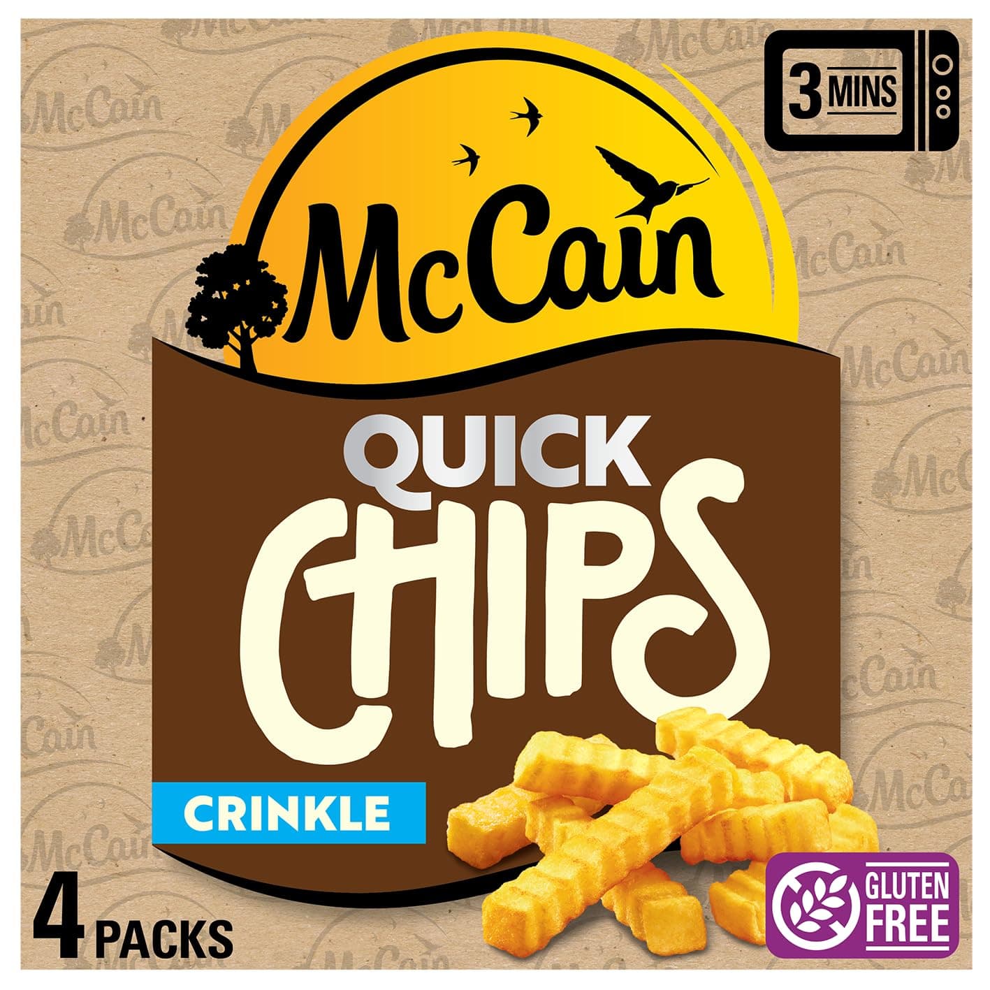 Microwave Quick Chips Crinkle Cut 4x100g