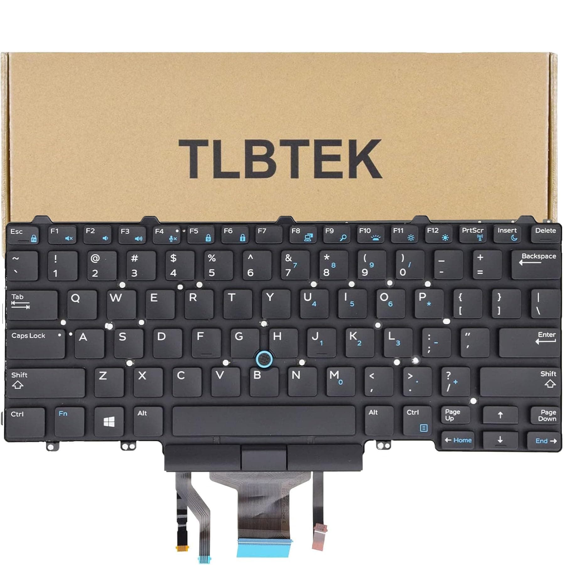 Backlight Keyboard Replacement with Pointer Compatible with Dell Education E5450 E5470 E5480 E7450 P40G E7470 E7480,Latitude 14 5480 5488 5490 5491 7480 7490 Series Laptop