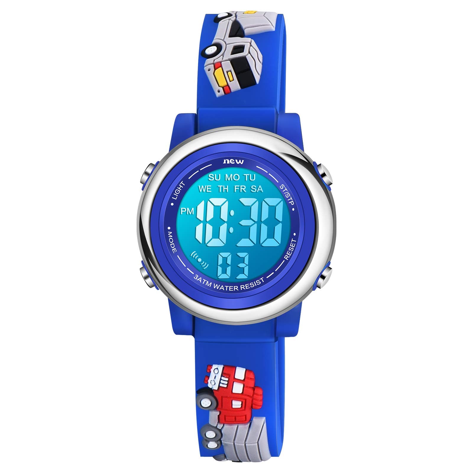 Kids Watches for Boys 3D Cartoon Waterproof Silicone 7 Color Flashing Lights Children Toddler Wrist Watch for Boy Little Child