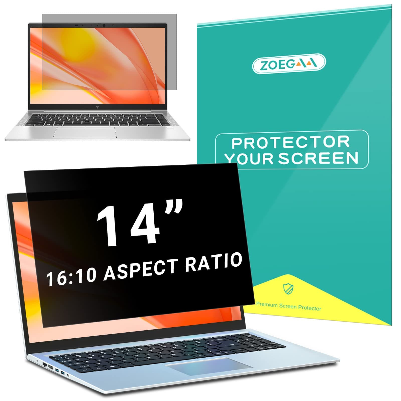 14 Inch Laptop Privacy Screen Filter, for 16:10 Widescreen Monitors