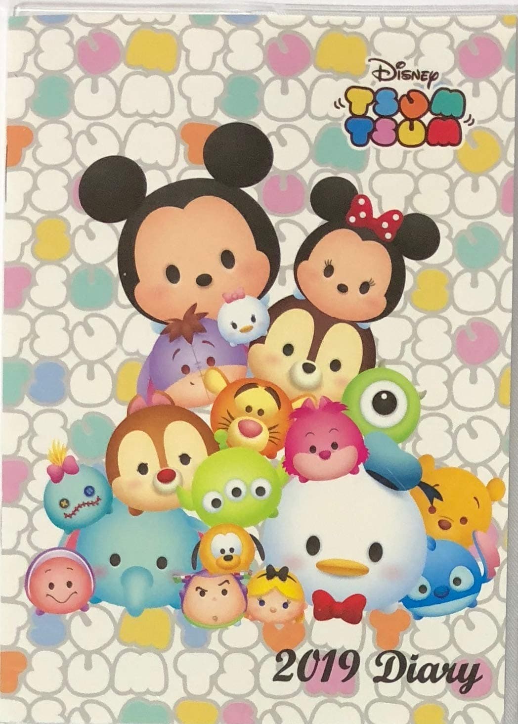 Disney TsumTsum Japanese Schedule Calender Planner Notebook A6 Size 2019' 12month with Clear Cover