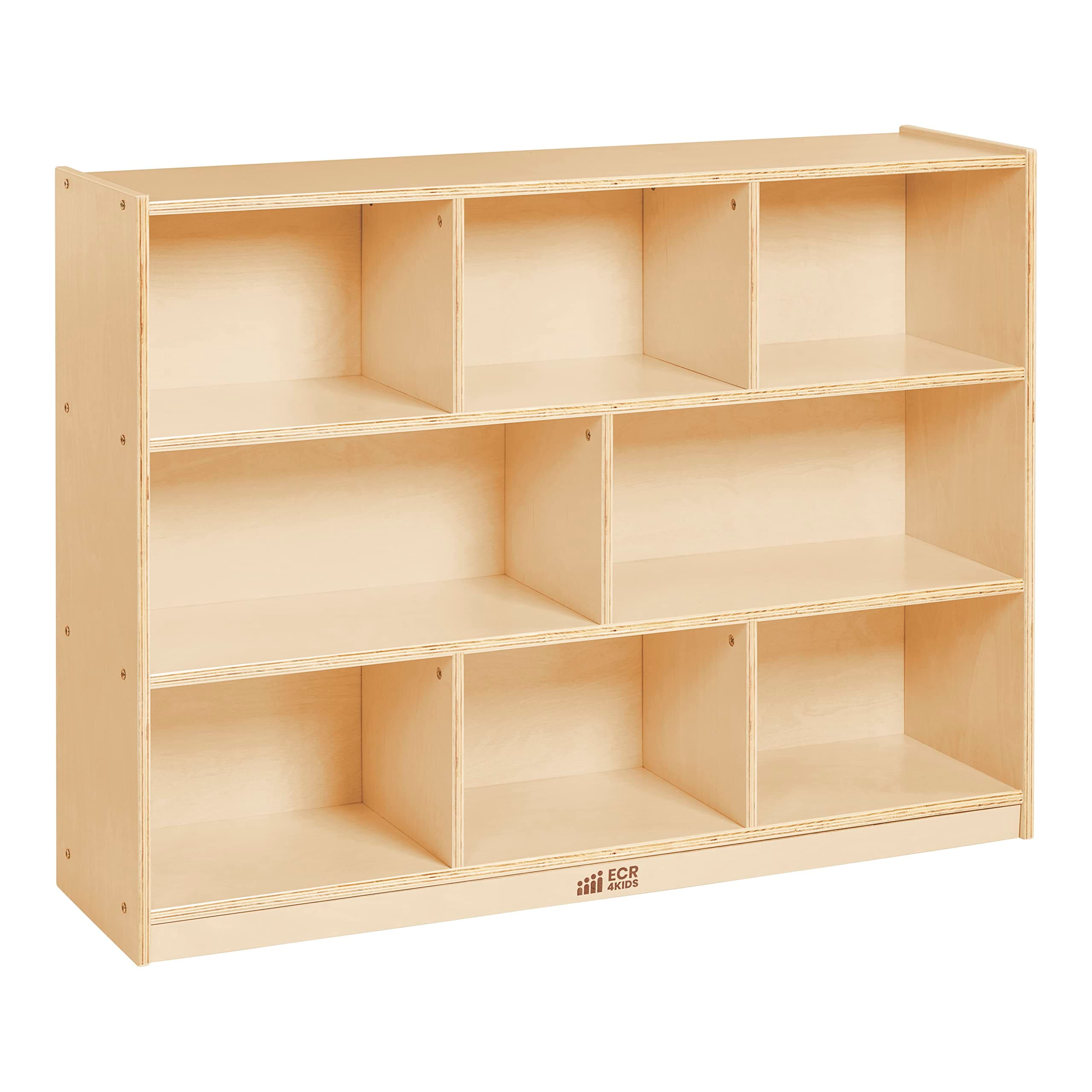 ECR4Kids 8 Compartment Birch Storage Cabinet, 36", Natural