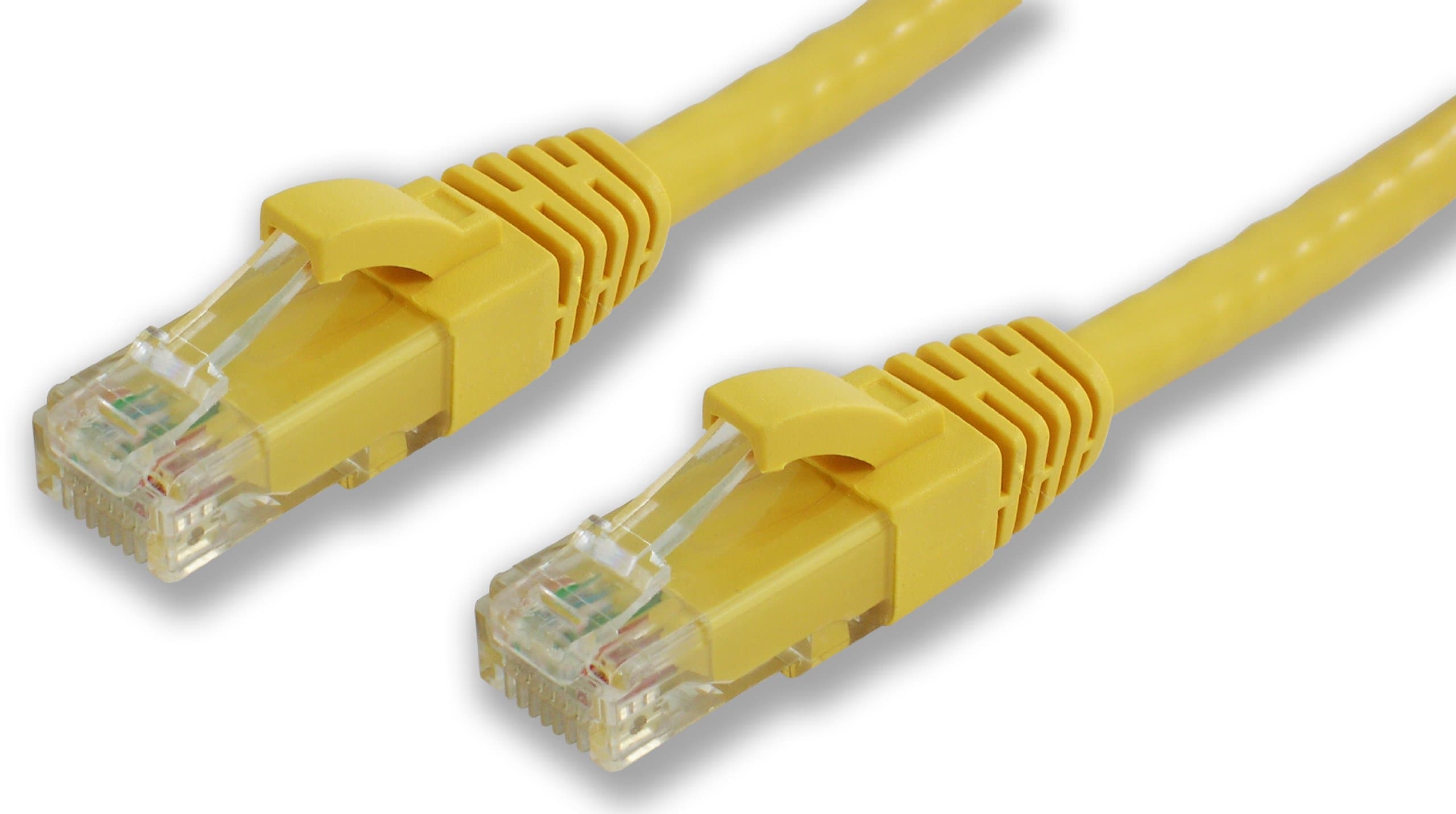 Lynn Electronics CAT6-25-YEB Booted Ethernet Patch Cable, 25-Feet, Yellow, 2-Pack