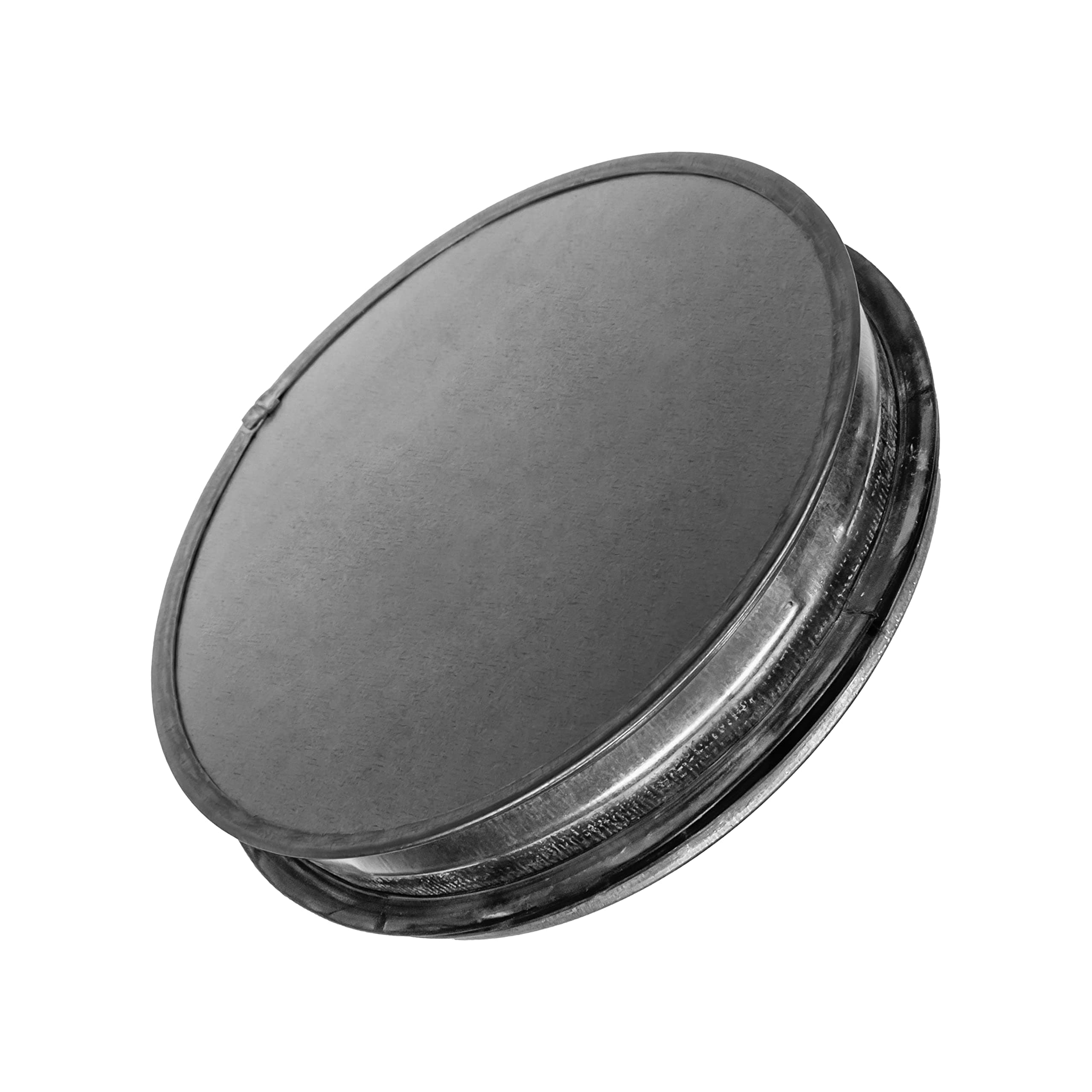 6” Inch Duct End Cap with Rubber Gasket - Galvanized Steel Round Vent Cover for Outdoor and Indoor Use – Pipe Cover – Steel Plug for Dryer Ducts and Pipes – End Cap for HVAC Systems