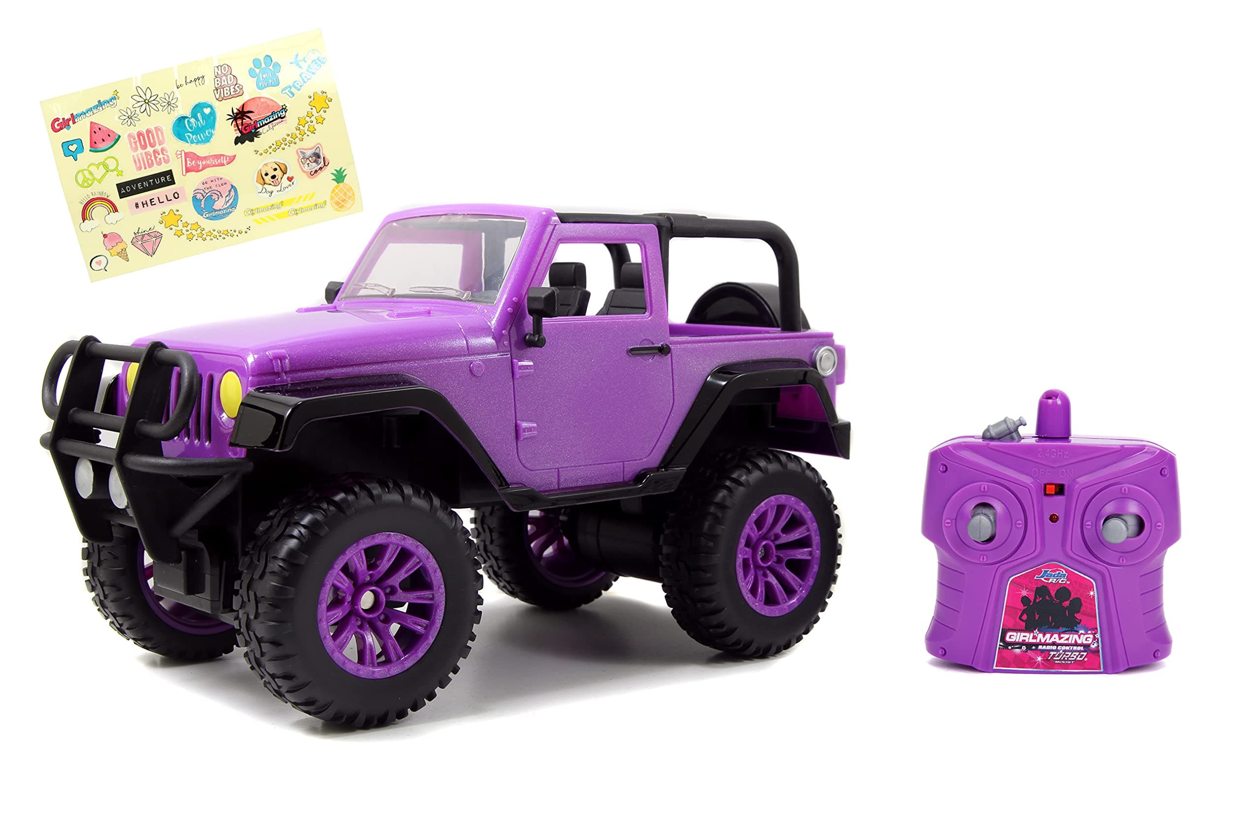 Girlmazing 1:16 Jeep Wrangler RC Radio Control Cars, Toys for Kids (Purple)
