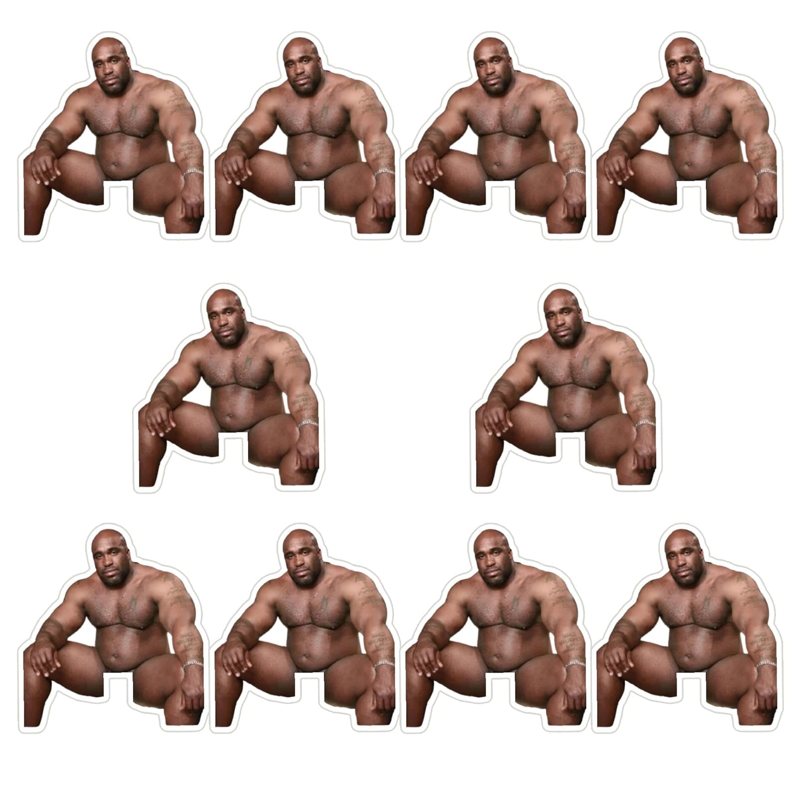 10Pcs Funny Barry Wood Light Switch Sticker Decals，3''x3.4'' Waterproof Vinyl Stikers for Laptop Window Wall Bumper Helmet, Joking Prank Tease Artifact Stickers for Adults（Barry Wood Sitting On Bed）