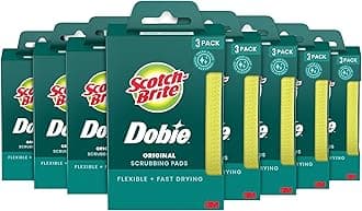 Scotch-Brite Dobie All-Purpose Pad, 3 Count (Pack of 8)