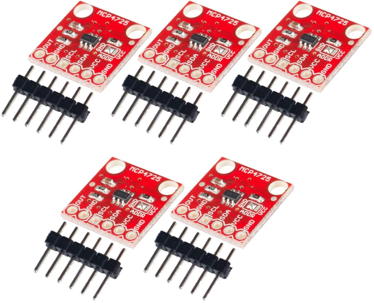 TECNOIOT 5 pieces CJMCU-MCP4725 I2C DAC Module Development Board12 bit resolution
