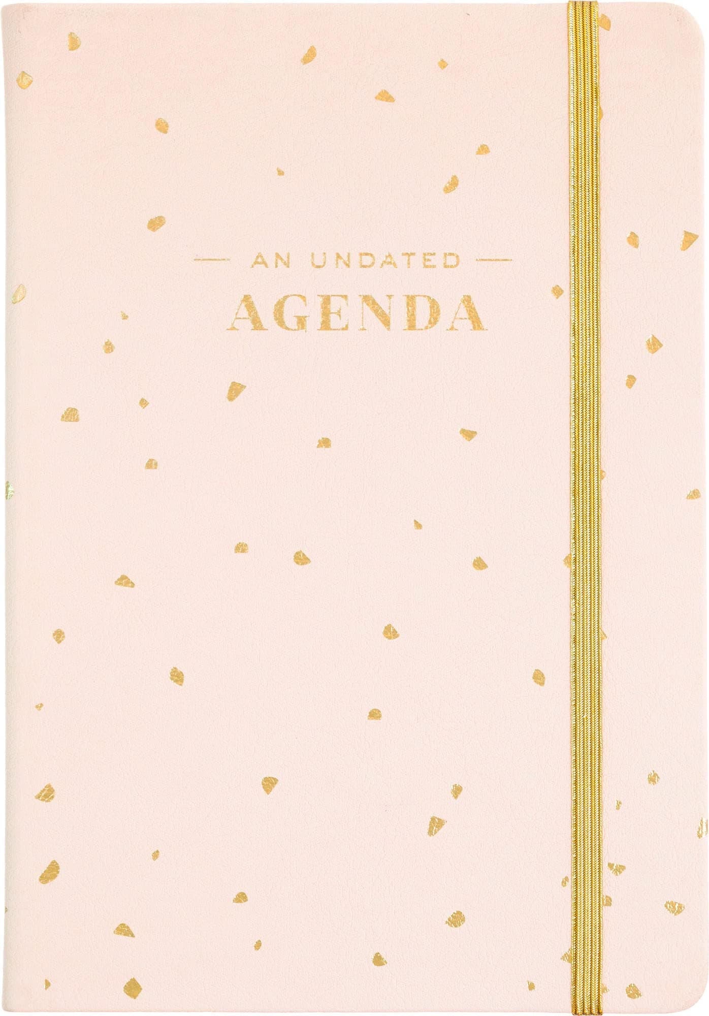 Eccolo Weekly & Monthly Planner, Undated Agenda Journal, Flexi Hardcover Planner with Elastic Band Closure and 2 Bookmarks, Faux Leather, Ivory Lined Pages for Notes (5.75 x 8.25 inches)