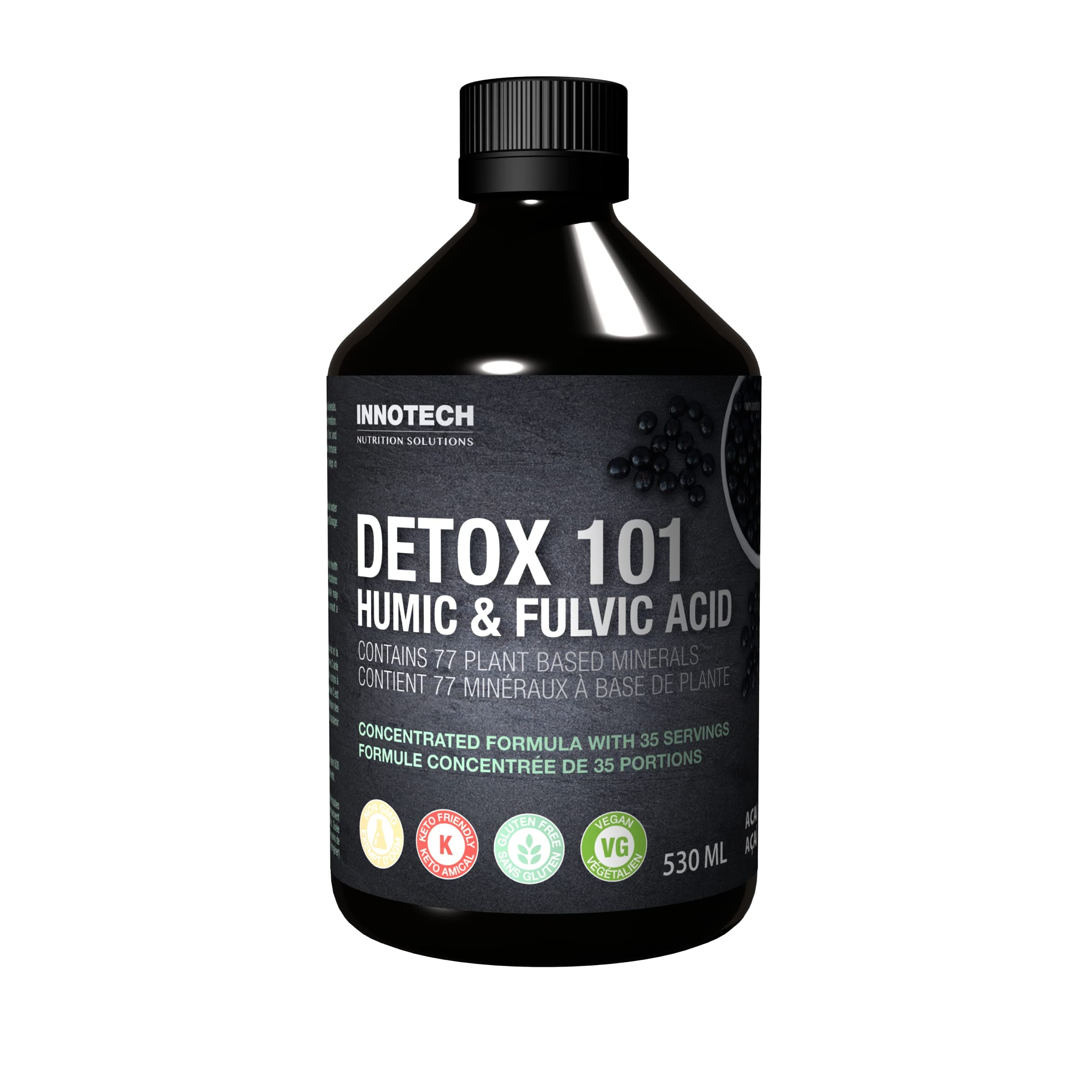 INNOTECH Nutrition: Detox 101 with Humic and Fulvic Acid, Acai Green Tea- 500ml