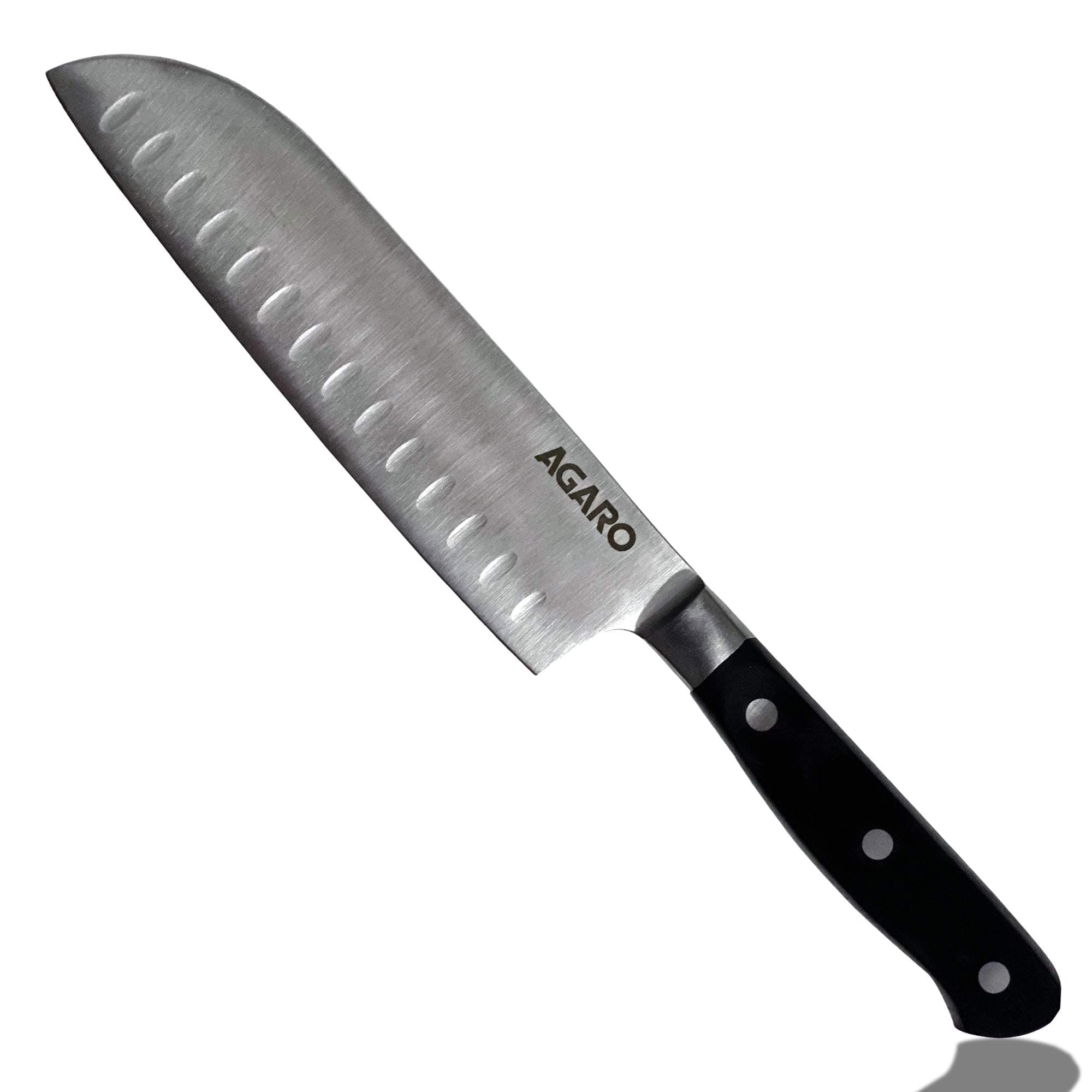 AGARO Galaxy Stainless Steel Sankotu Kitchen Knife, Non Slip Triple Rivlet Handle, Cutting, Shopping, Slicing, Silver.
