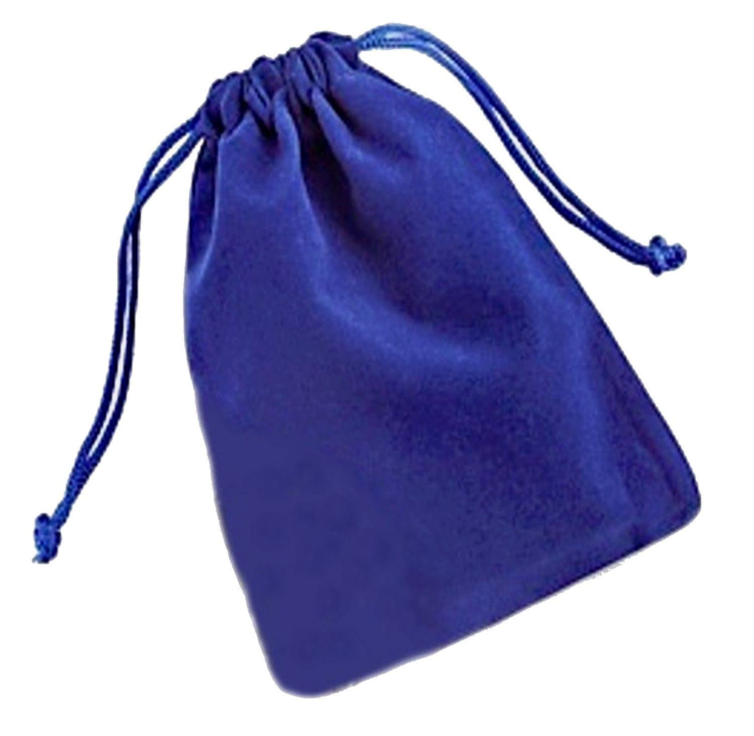 Pack Of 25 Royal Blue 5.5" X 4" Pouches - Elegant Velvet Drawstring Jewelry Bags
