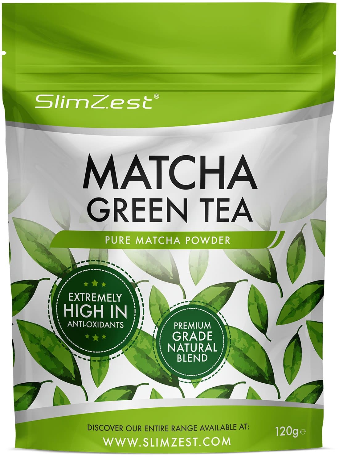 Matcha Green Tea Powder - Premium, Fine Ground, Lump-Free, 120g Resealable Pouch - Rich Flavour, Add to Water, Juice or Smoothies - Vegan, Trusted UK Brand
