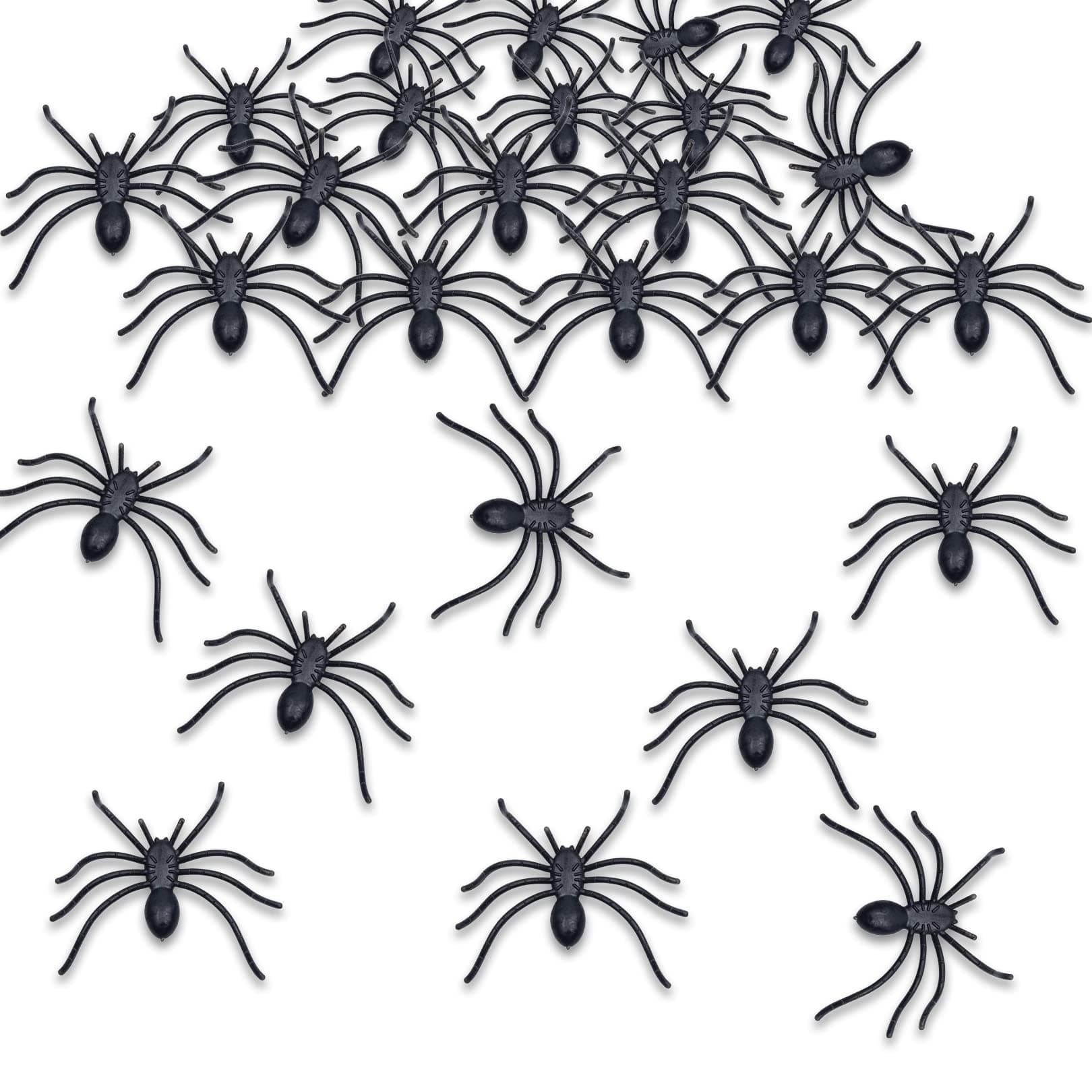 30pcs Black Plastic Spider Halloween Decoration,Plastic Realistic Spiders Fake Spiders Scary Spiders Toy Spider,for Haunted Halloween Decorations Spooky Halloween Cobweb Decorations Indoor Outdoor