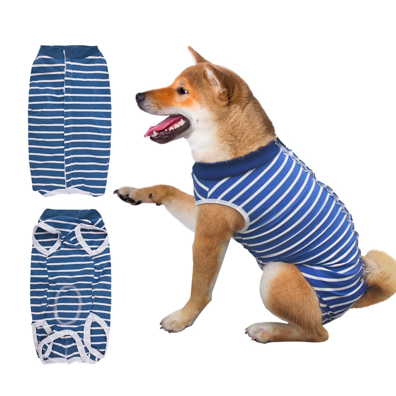 Jodsen Dog Recovery Suit,Surgical Suit for Dogs Cats After Surgery,Dog Shirt Female Male Dog,Cone E-Collar Alternative Pet Vest,Post Operative Abdominal Wounds Protector,Prevent Licking, Blue