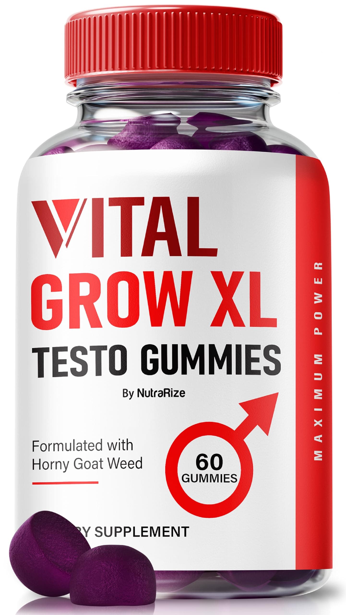 Vital Grow XL, Official Vital Grow XL Testo Gummies for Men, Boost Stamina and Confidence Gummy for Mens, Vital GrowXL Male Support Gomitas (60 Gummies)