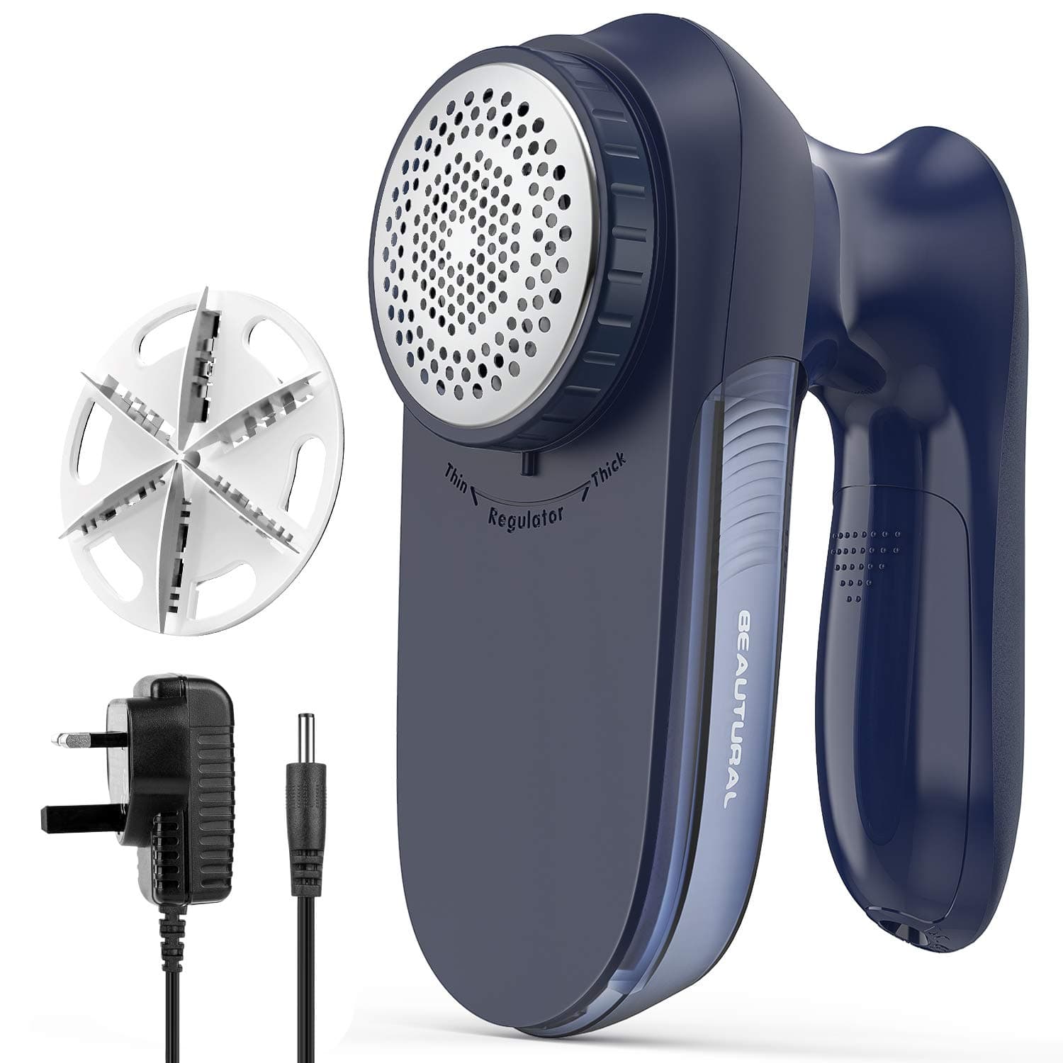 BEAUTURALSweater Fabric Shaver Home-Edition, Powerful & Efficient Lint Remover for Clothes and Furniture, AC Adapter or Battery Powered Pill Fuzz Remover