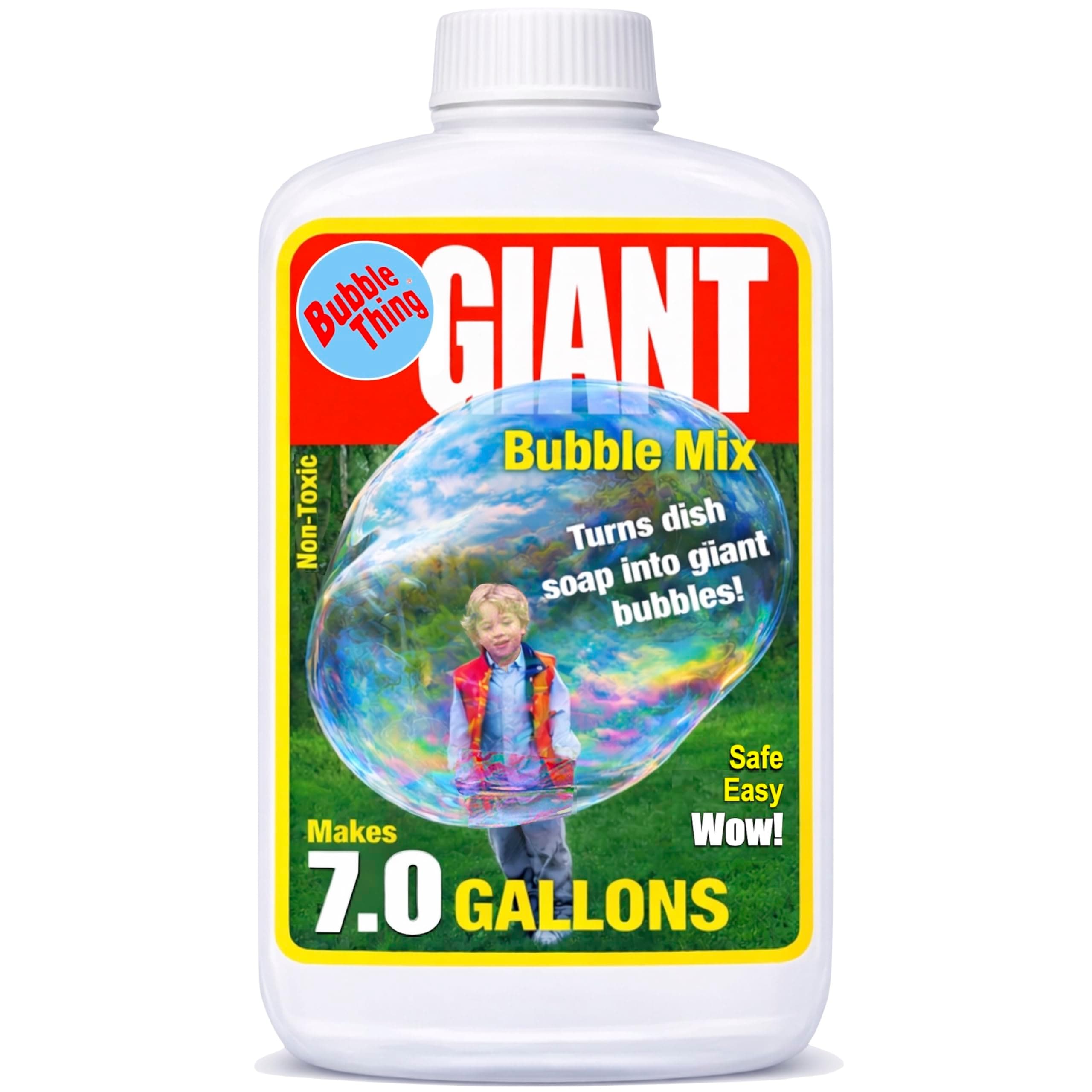 Giant Bubbles Solution - Mix 7.0 Gallons & Save - Refill Giant Bubble Wands - Bubble Big As Whales! - BUBBLETHING Original