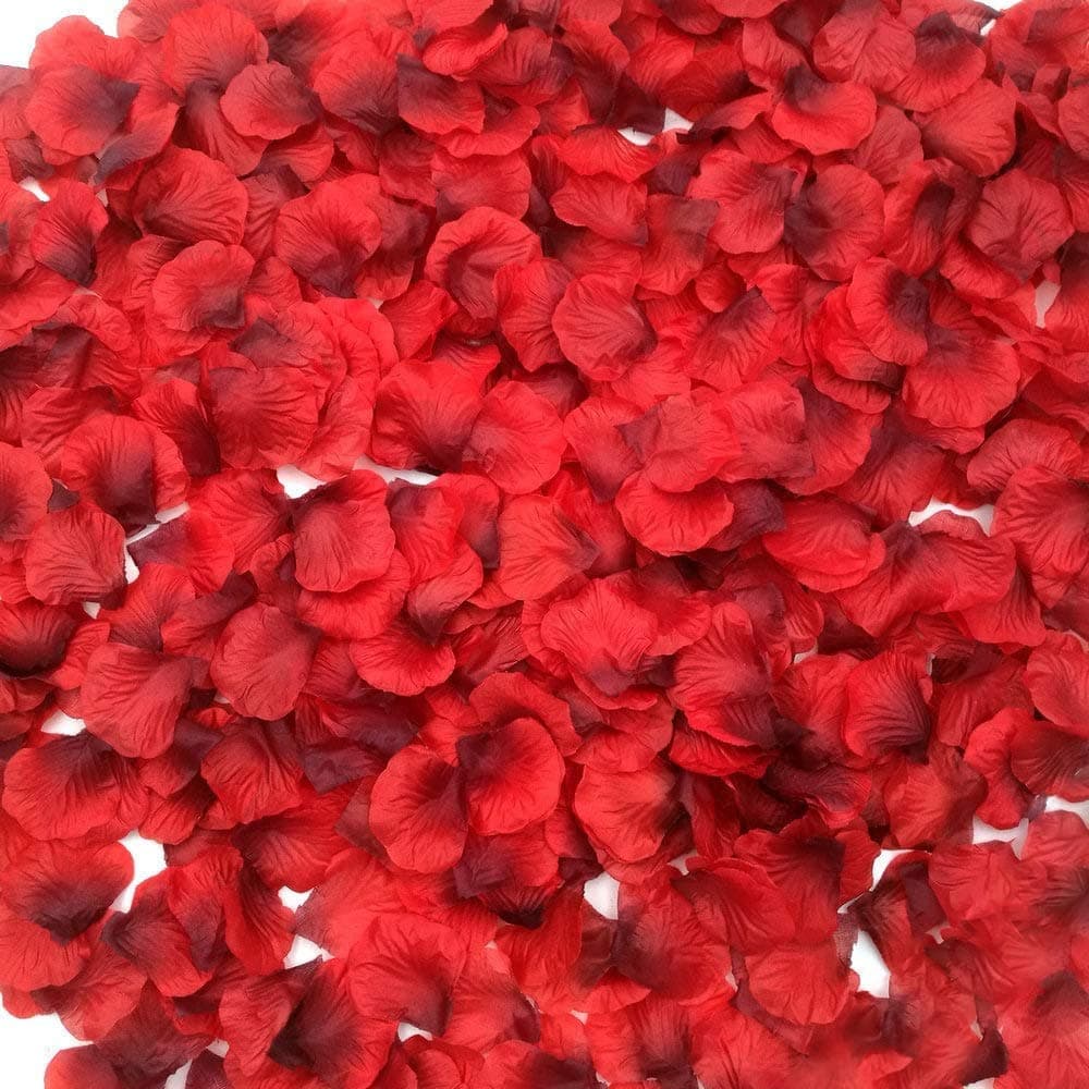 Cute Critters Artificial Silk Rose Petals Decoration Wedding Party (Red, 500pcs)