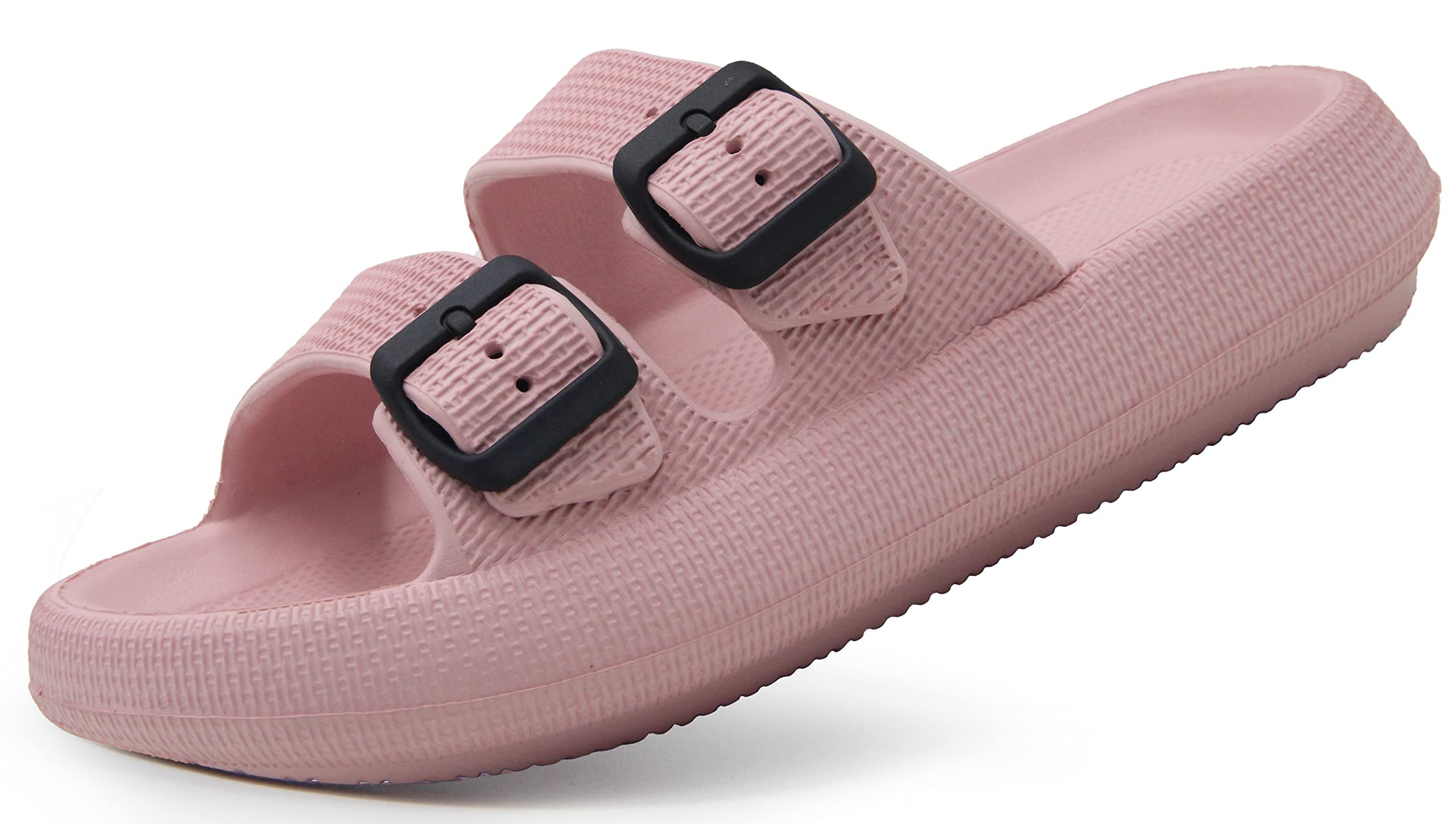 - Sandals for Women and Men - Pillow Slippers - Double Buckle Adjustable Slides - EVA Flat Sandals
