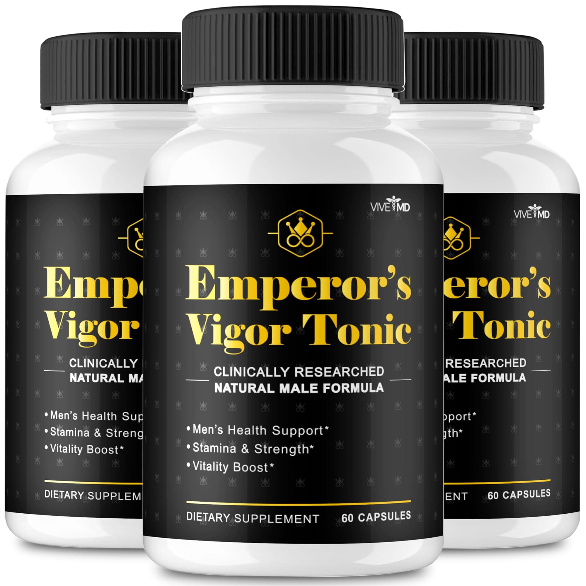 Emperor's Vigor Tonic Mens Health Supplement Male Endurance Pill Energy Natural Men For Stamina Vitamins Fitness Supplements Diet (3 Pack)