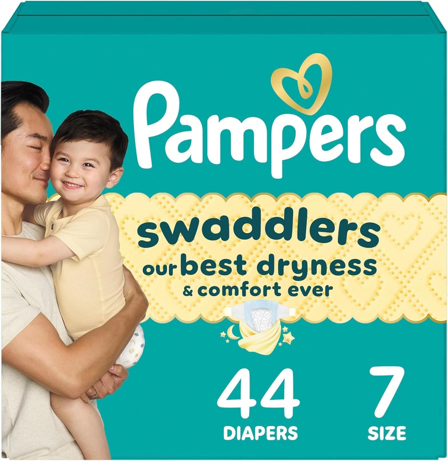 Pampers Baby Diapers - Swaddlers - Size 7, 44 Count, Ultra Absorbent Disposable Infant Diaper