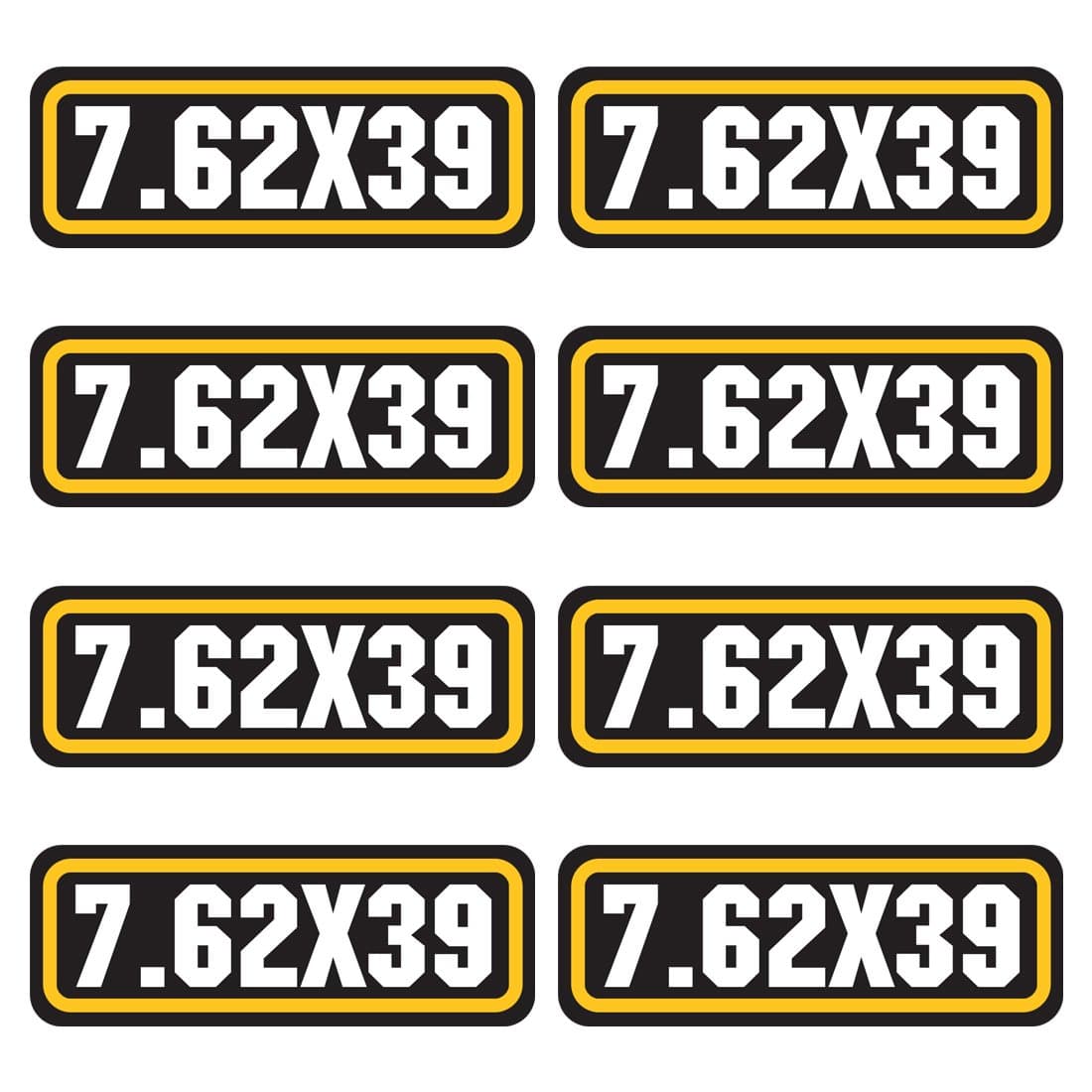 7.62 x 39 Ammo Can Stickers Vinyl Sticker for Ammo Cans, Ammo Box, Gun Stickers, Bullet Box, Ammo Storage Crate & Pouch Labels for Organizing