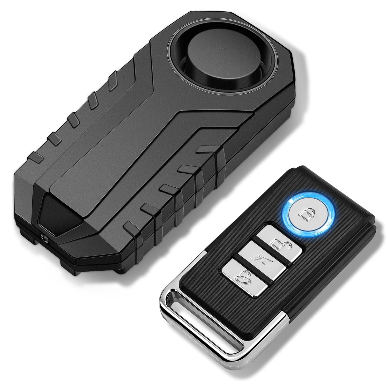 Bike Alarm, Bike Alarm Anti Theft, Motorcycle Alarms for Trailer Mobility Scooter Ebike Vibration Motion Sensor Cycling Security113db Loud IP65 Waterproof