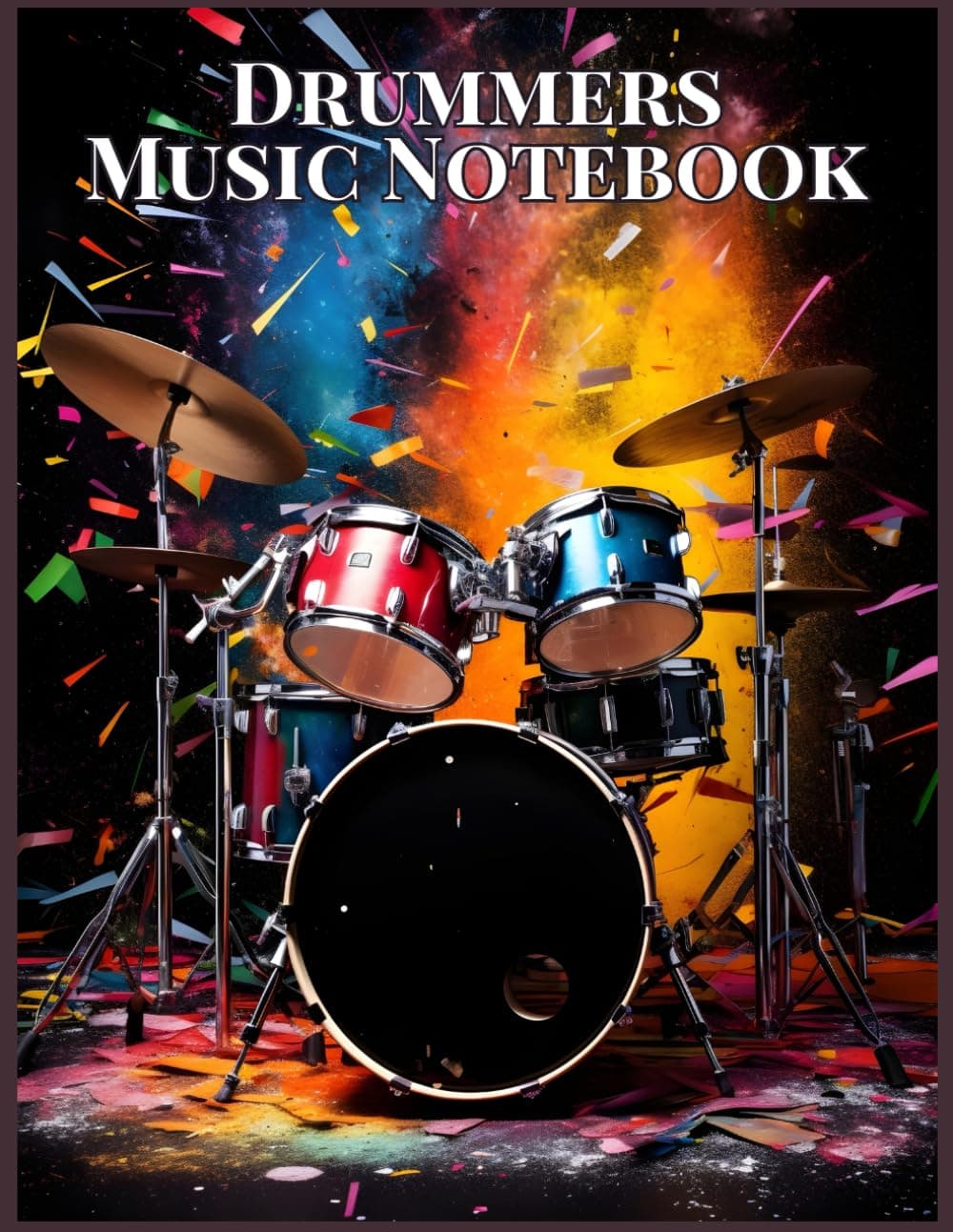 Fun Art Drummer's Blank Sheet Music Notebook - 110 Pages for Percussion and Drum Players: 6 Stave Manuscript Paper, Blank sheet music to note your ... notation, for Drum players and enthusiasts
