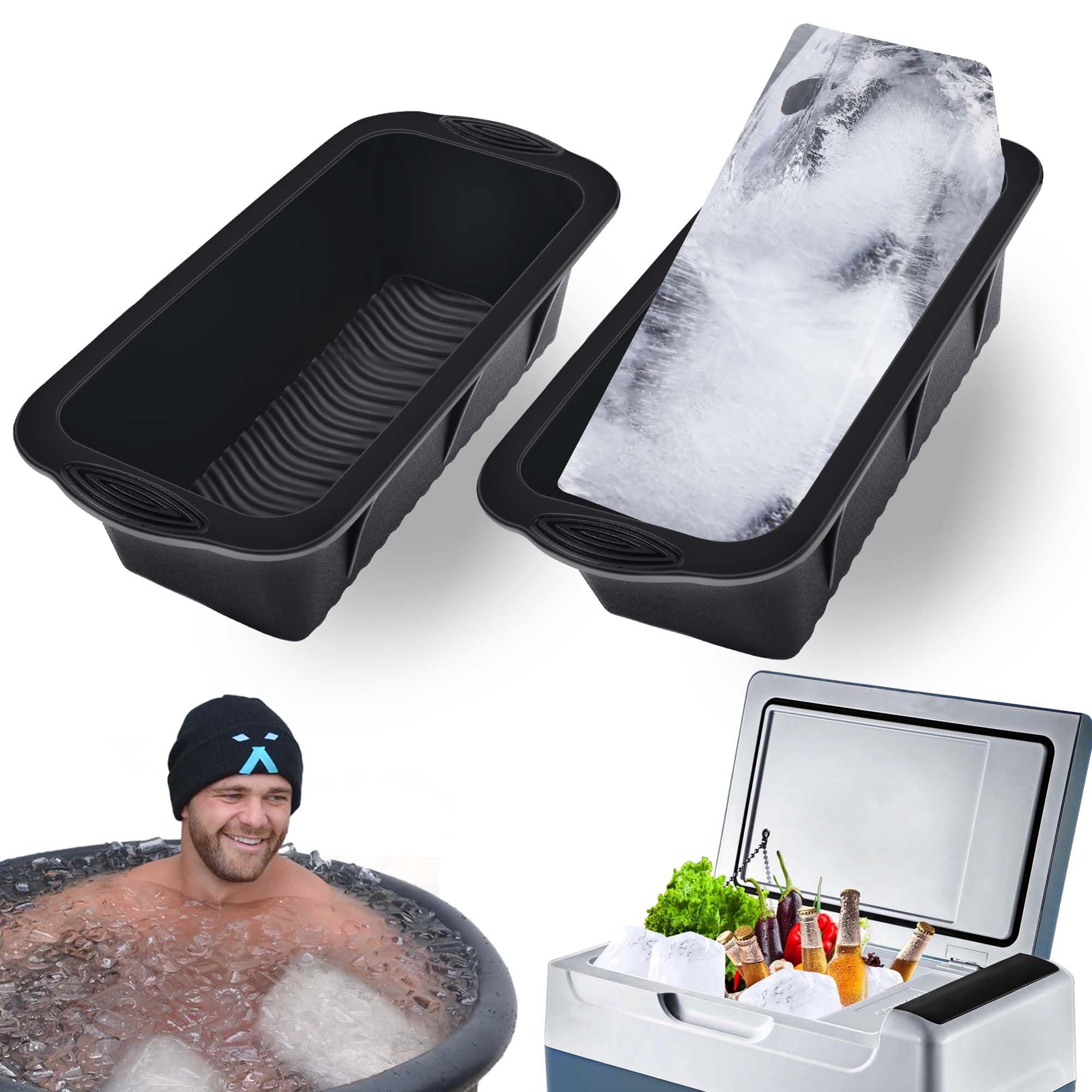 Extra Large Ice Block Mold,2 Pack 4.7lbs Ice Cubes for Cold Plunge or Coolers,Reusable Silicone Ice Molds for Ice Bath Chiller,Big Ice Tray