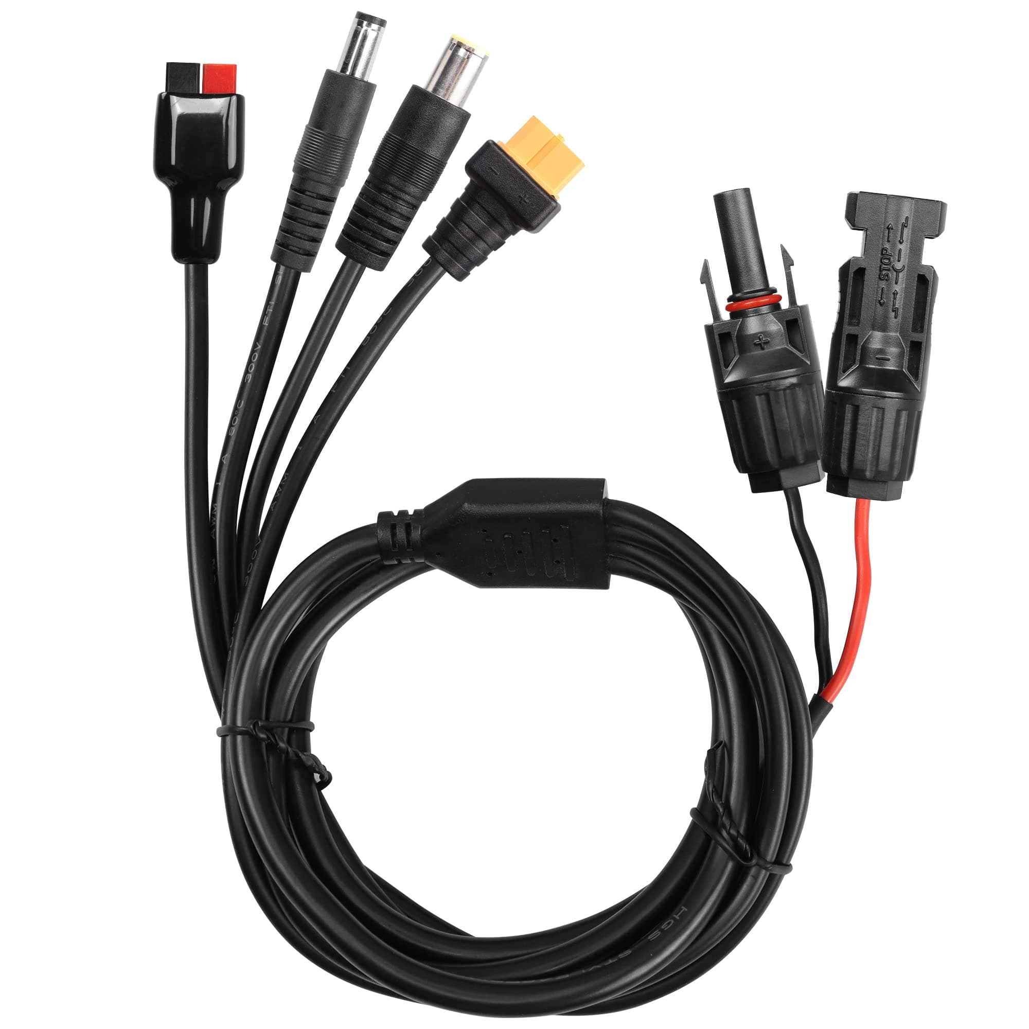 YAODHAOD Solar Connector DC8mm XT60 DC5521Solar Charge Connector Cable for 100W to 2000W Portable Solar Panel, Portable Power Station (Solar Cable)