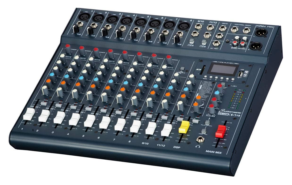 CLUB XS12 Channel Mixer Desk USB DSP Recorder Bluetooth Playback DJ