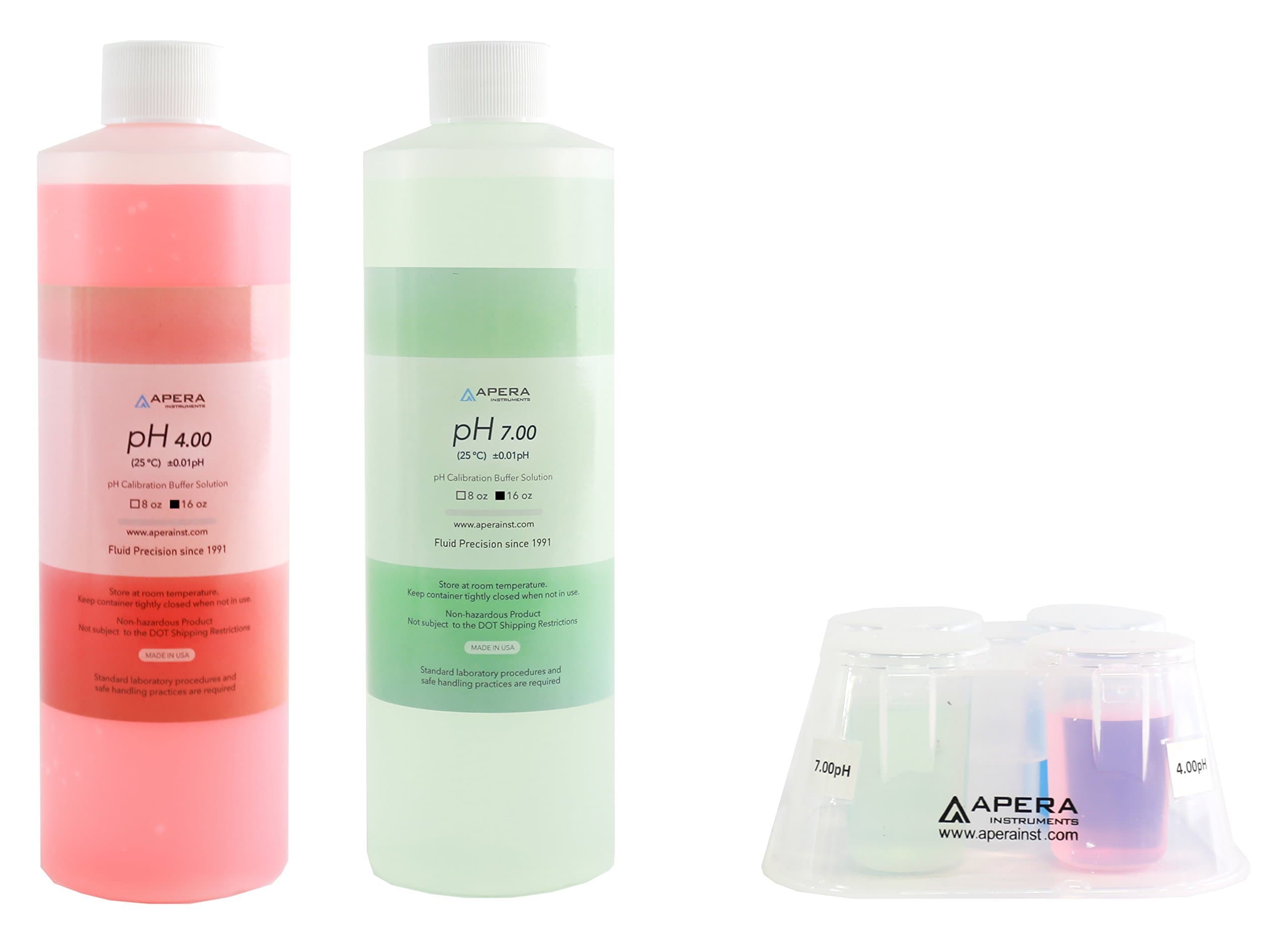 8oz pH Calibration Buffer Solution Kit pH 4.00 & 7.00 + 4oz 3M KCL Storage Solution for pH/ORP Electrodes AI114 1