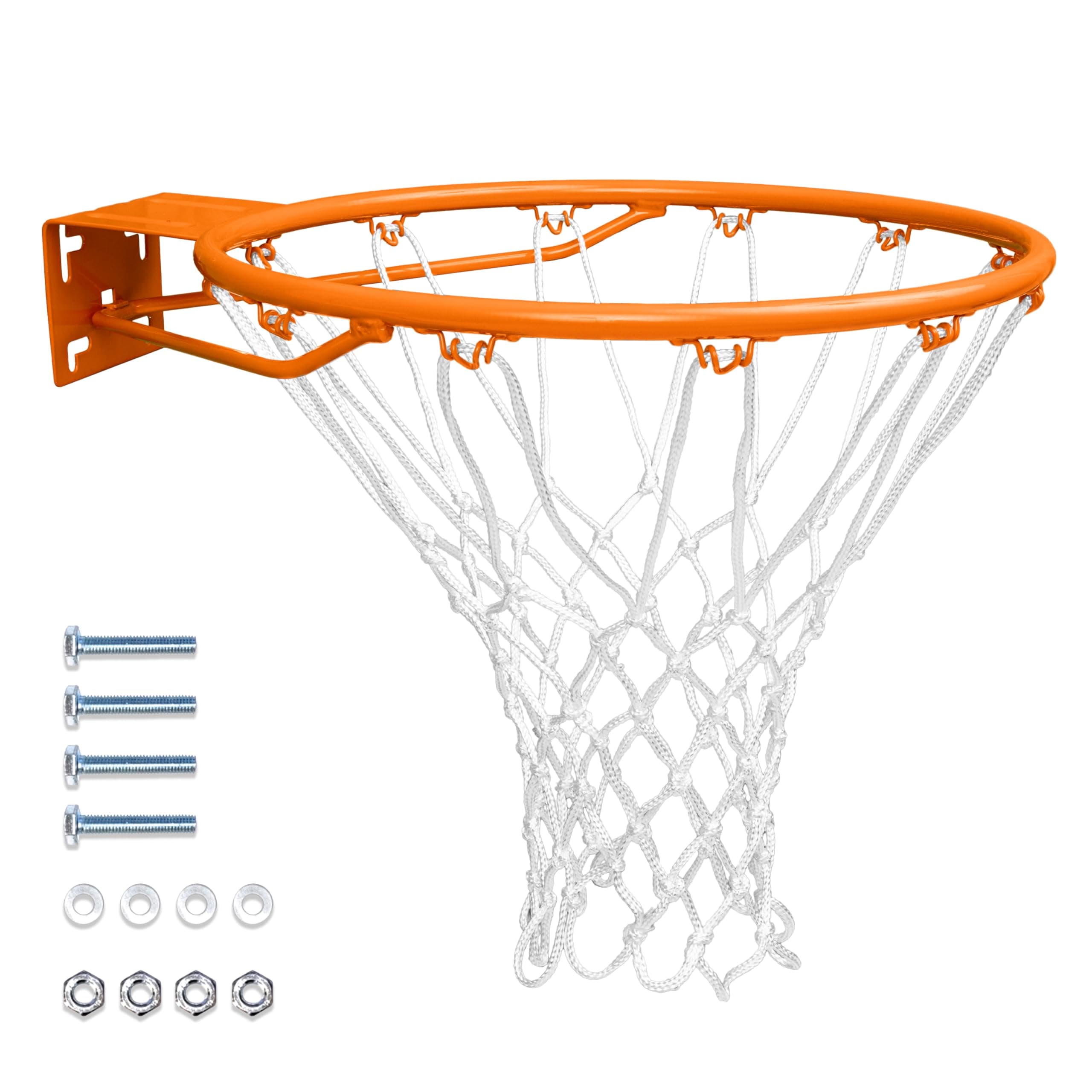 GoSports Regulation 18" Steel Basketball Rim - Choose from Fixed or Breakaway - Use for Replacement or Garage Mount