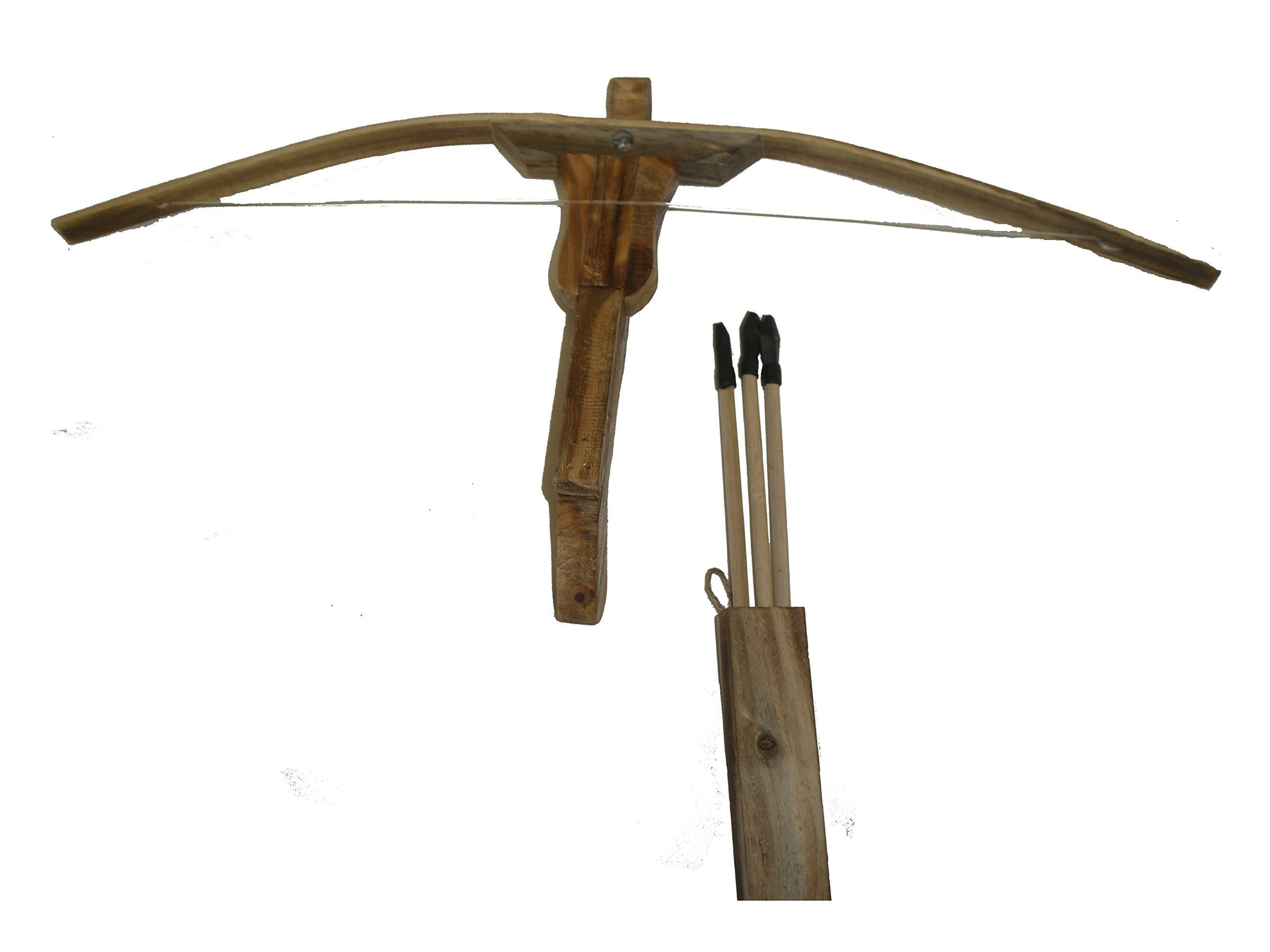 Texas Toy Workshop Wooden Crossbow with Quiver Set