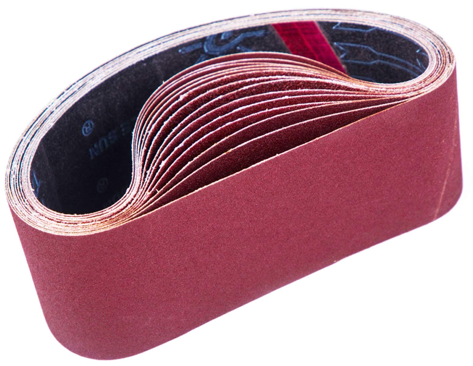 STEBRUAM Sanding Belt 75 x 457 mm, Sander Belts Set(3 Each of 80/120/150/240/400 Grains)for Belt Sander,for Grinding,Sharpening and Derusting (15 Pieces)