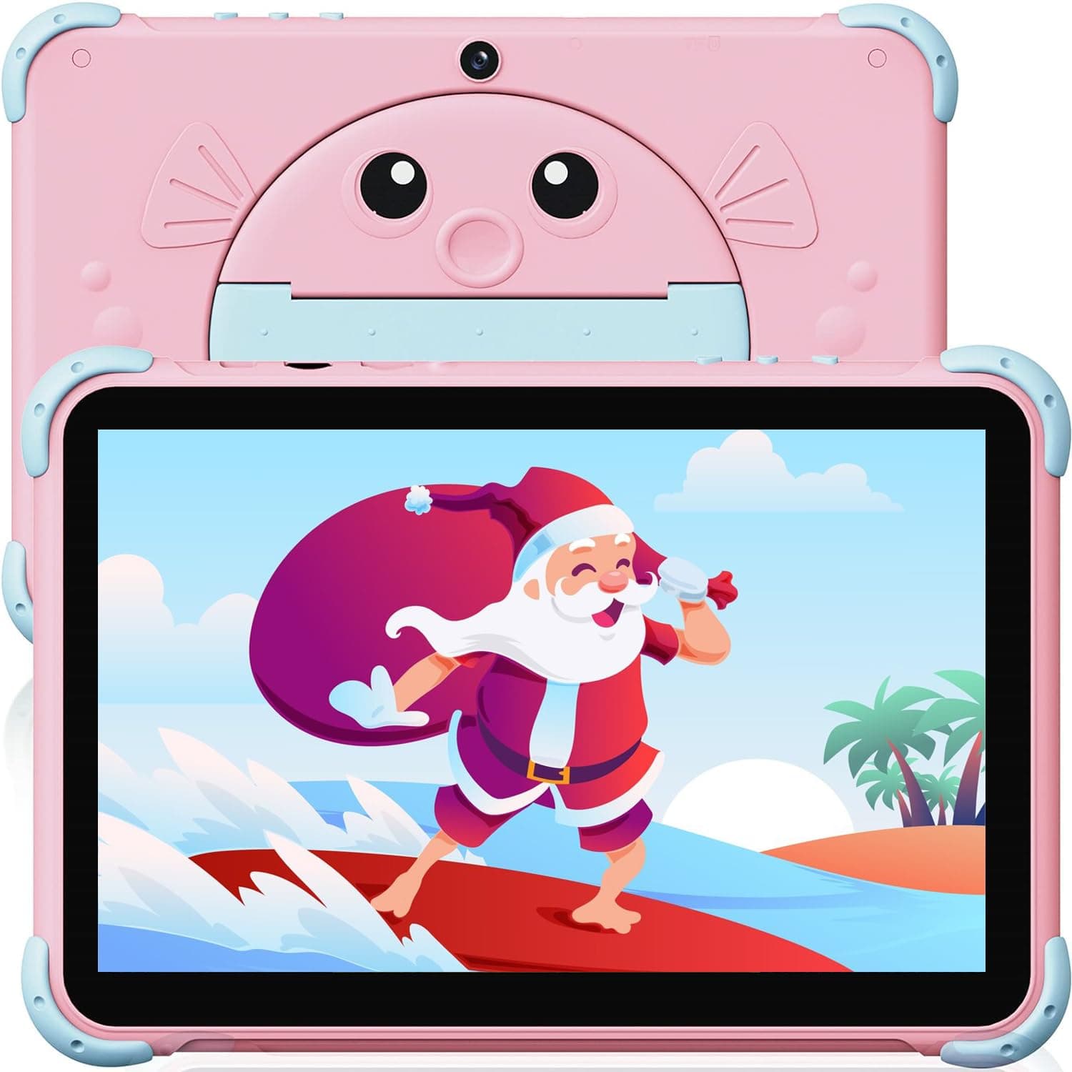 YINOCHE Kids Tablet 10 inch Toddler Tablet Tablet for Kids 5G WiFi Tablet for Toddlers Android Kids Tablets for Kids with Dual Camera 32GB Children's Tablet Touchscreen Parental Control YouTube (Pink)