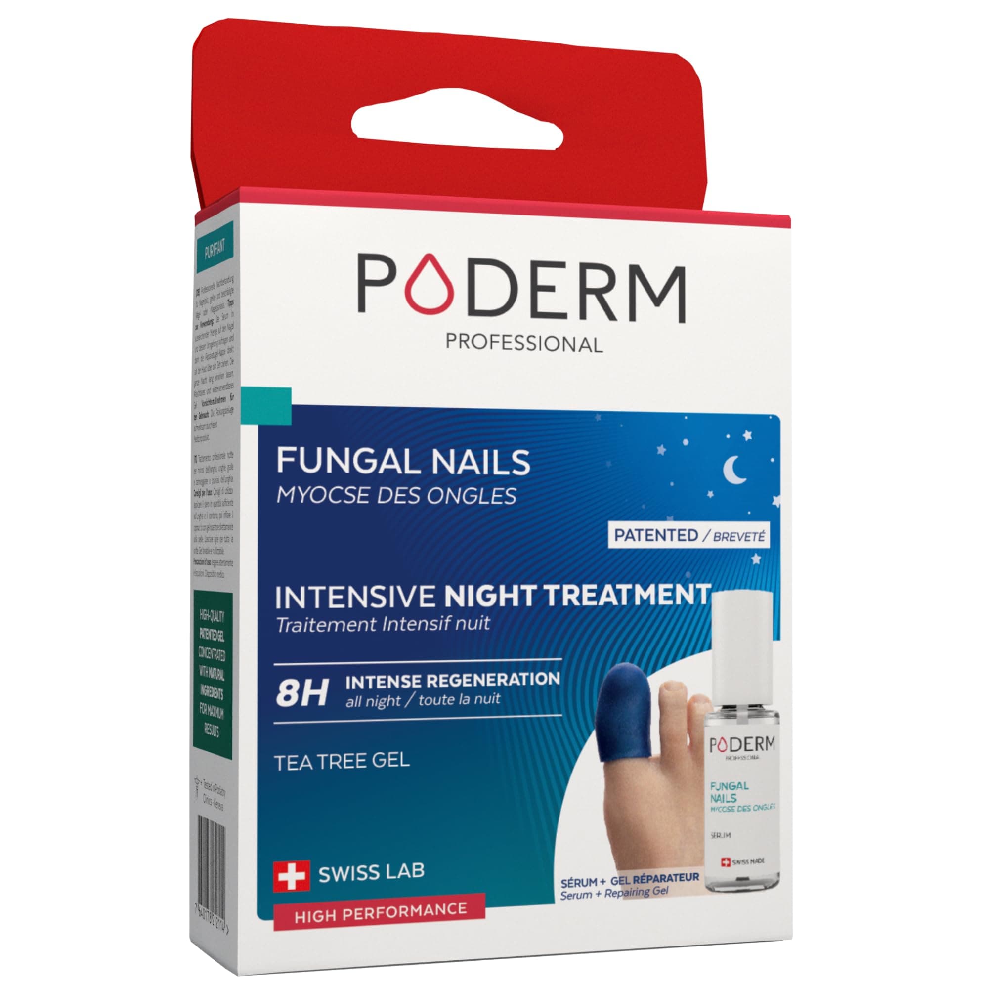 2-in-1 FUNGAL NAIL INTENSIVE NIGHT TREATMENT Eliminates the fungal infection and renews the nail while you sleep |VEGAN | Professional foot/hand treatment | Quick & Easy | Swiss Made