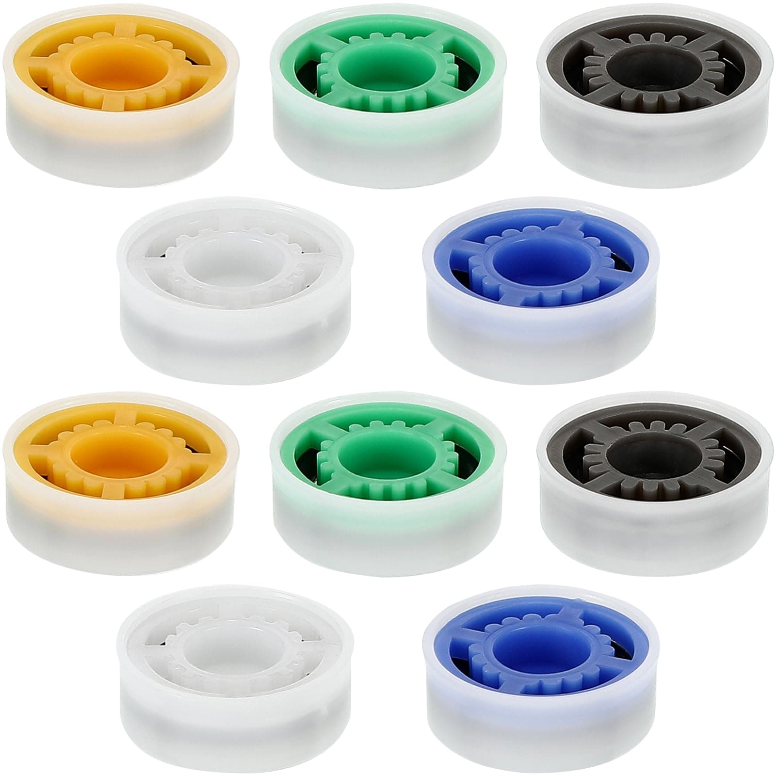 10 Pieces Shower Flow Restrictors Shower Head Flow Reducer Water Flow Limiter Set 1.5/1.8/2.0/2.5/3.0 GPM for Water Saving Fixed or Handheld for Bathroom, Toilet, Kitchen(14.3 x 13.85 x 5.2 mm)