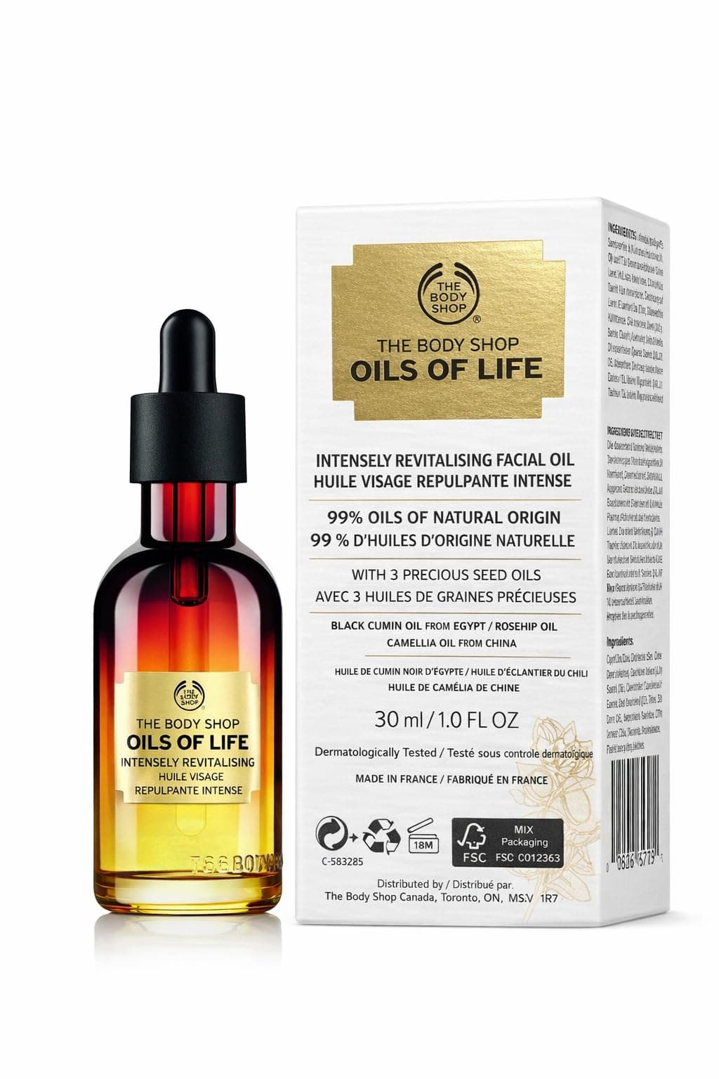 The Body Shop Oils Of Life Intensely Revitalizing Facial Oil, 1.69 Fl Oz (Vegan)