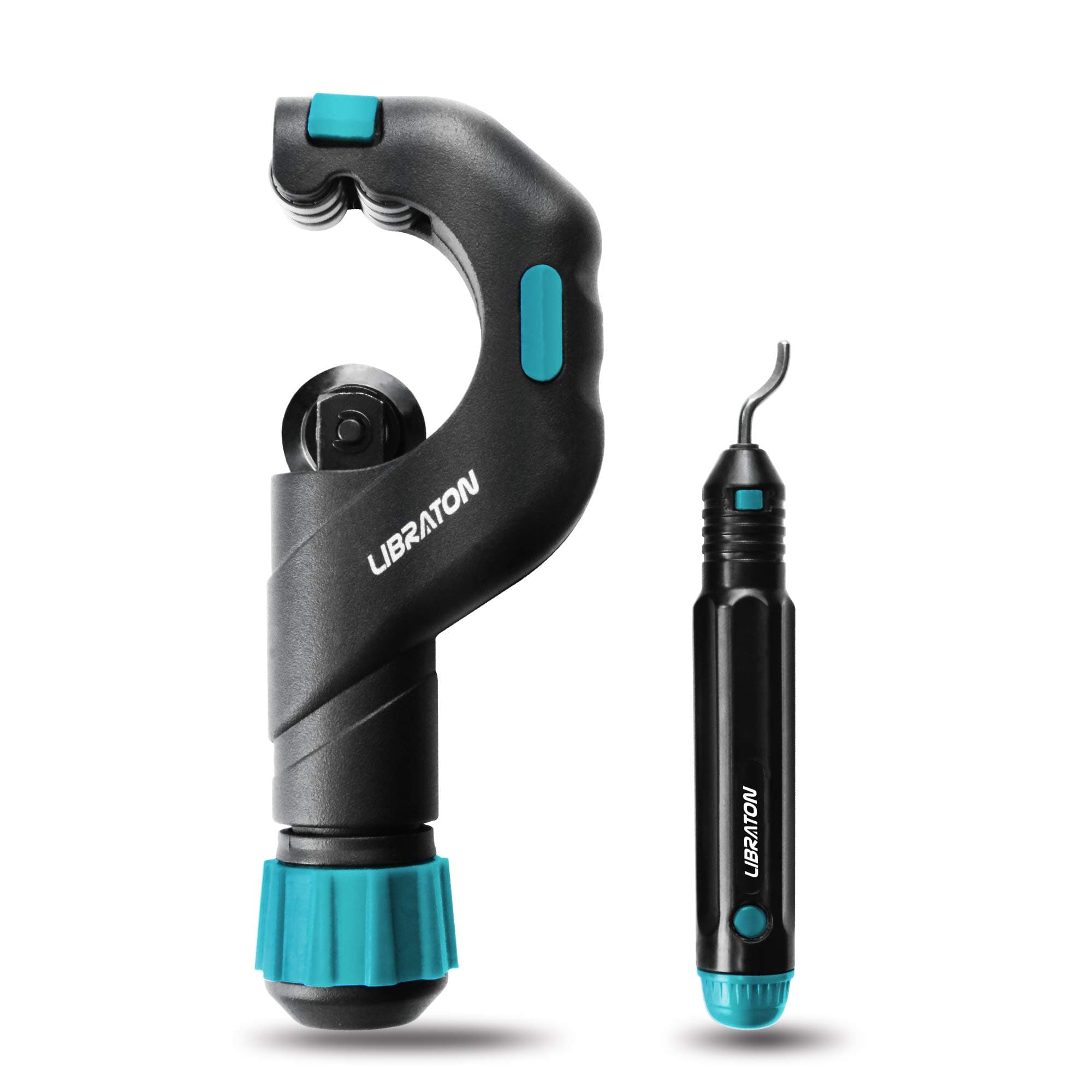 Libraton Copper Pipe Cutter, Tube Cutter (50mm), Stainless Steel Pipe Cutter Heavy-Duty, with High-Speed Steel Deburring Tool, for Copper Pipe, PVC Pipe and Thin Stainless Steel Tube