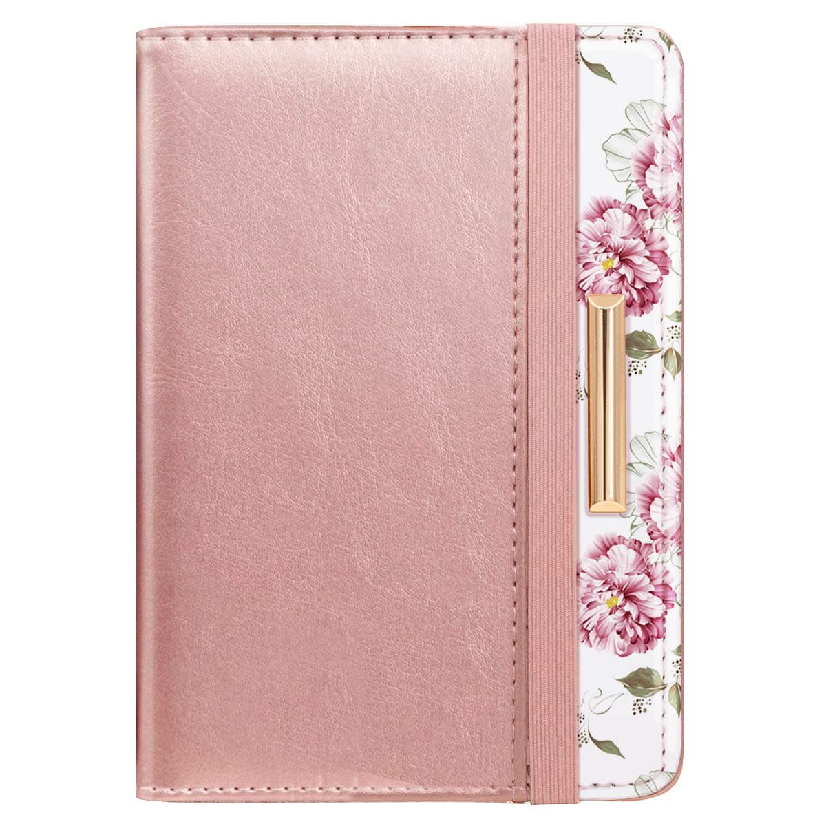 Passport Holder Cover Travel RFID Blocking Passport Cover Cute Slim Passport Wallet with Elastic Band for Women