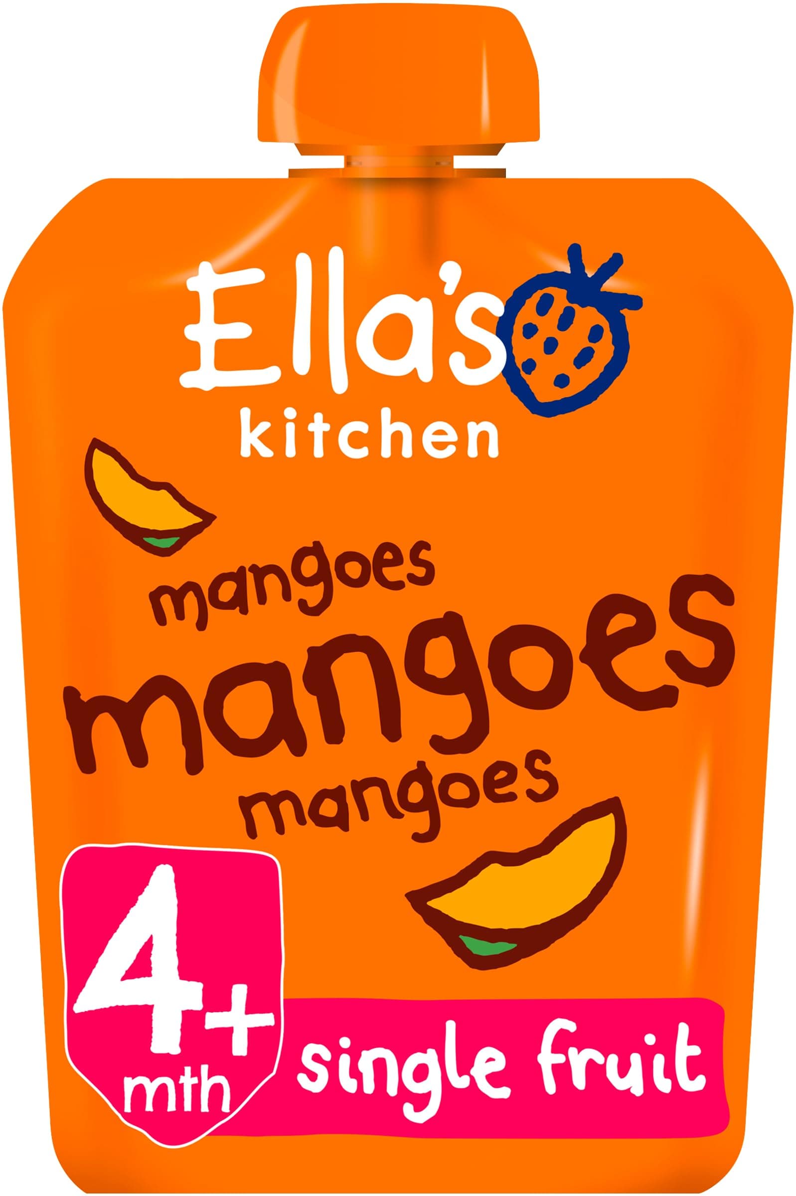 Ella's Kitchen Organic Mangoes Pouch 4+ Months, 70g
