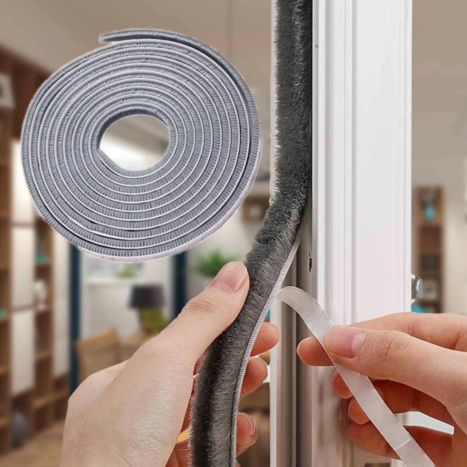 32.8 Ft Self Adhesive Seal Strip Weatherstrip For Windows And Doors House Soundproofing,Windproof,Dustproof,Stronger Stickiness,0.35 Wide X 0.2 Inch Thick. - Rubber