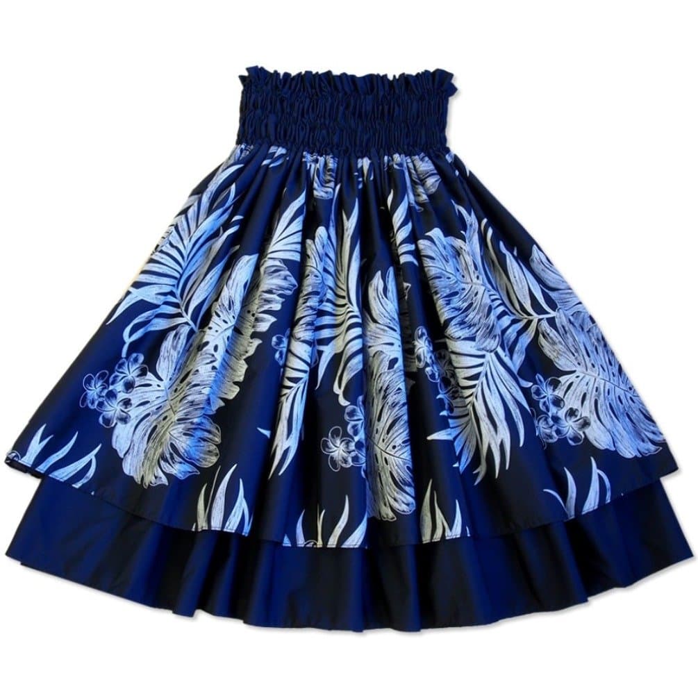 Women's Monstera Hawaiian Pa'u Hula Skirt One Size Black