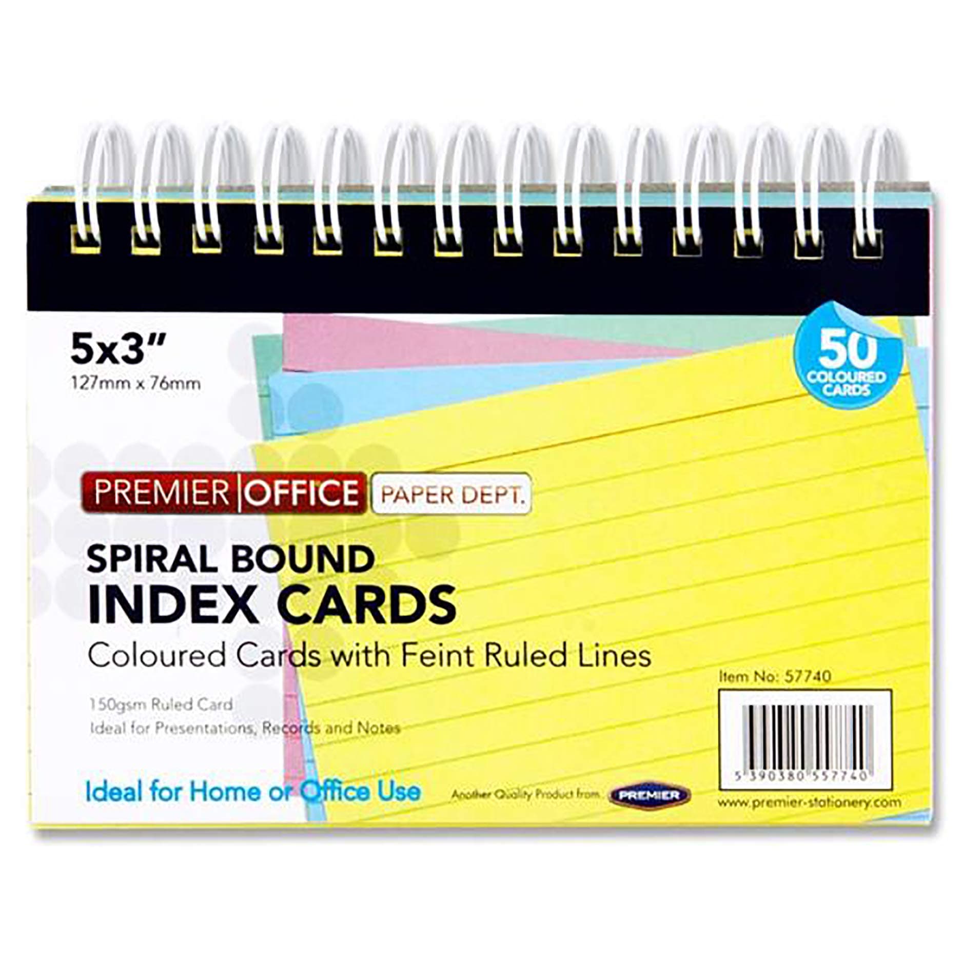 PremierOffice Premier Stationery Spiral Bound Index Cards 5 x 3", S2857740